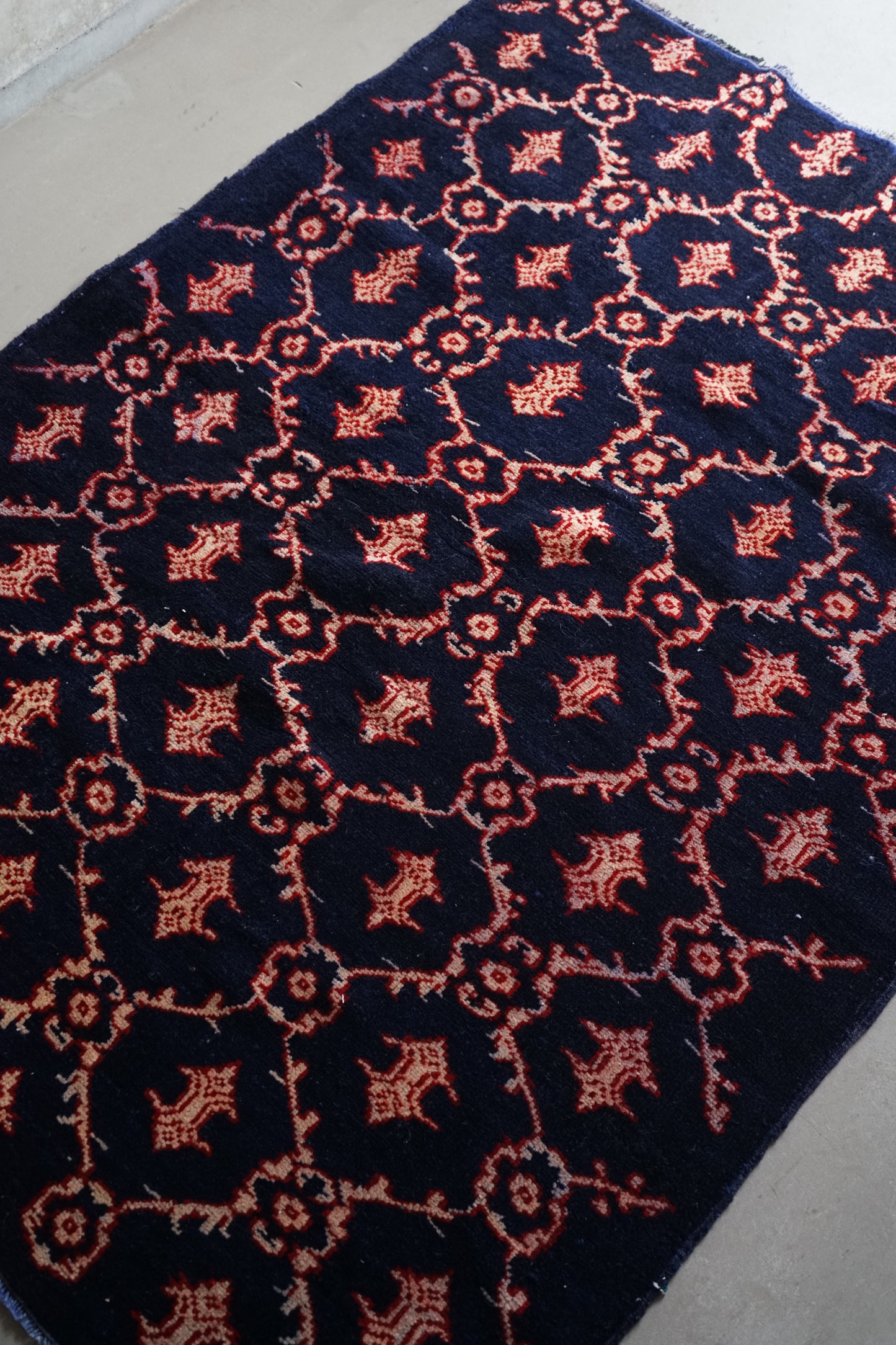 TURKEY OLD ISPARTA NAVY 1970年代 165 × 124 cm No.TR25211