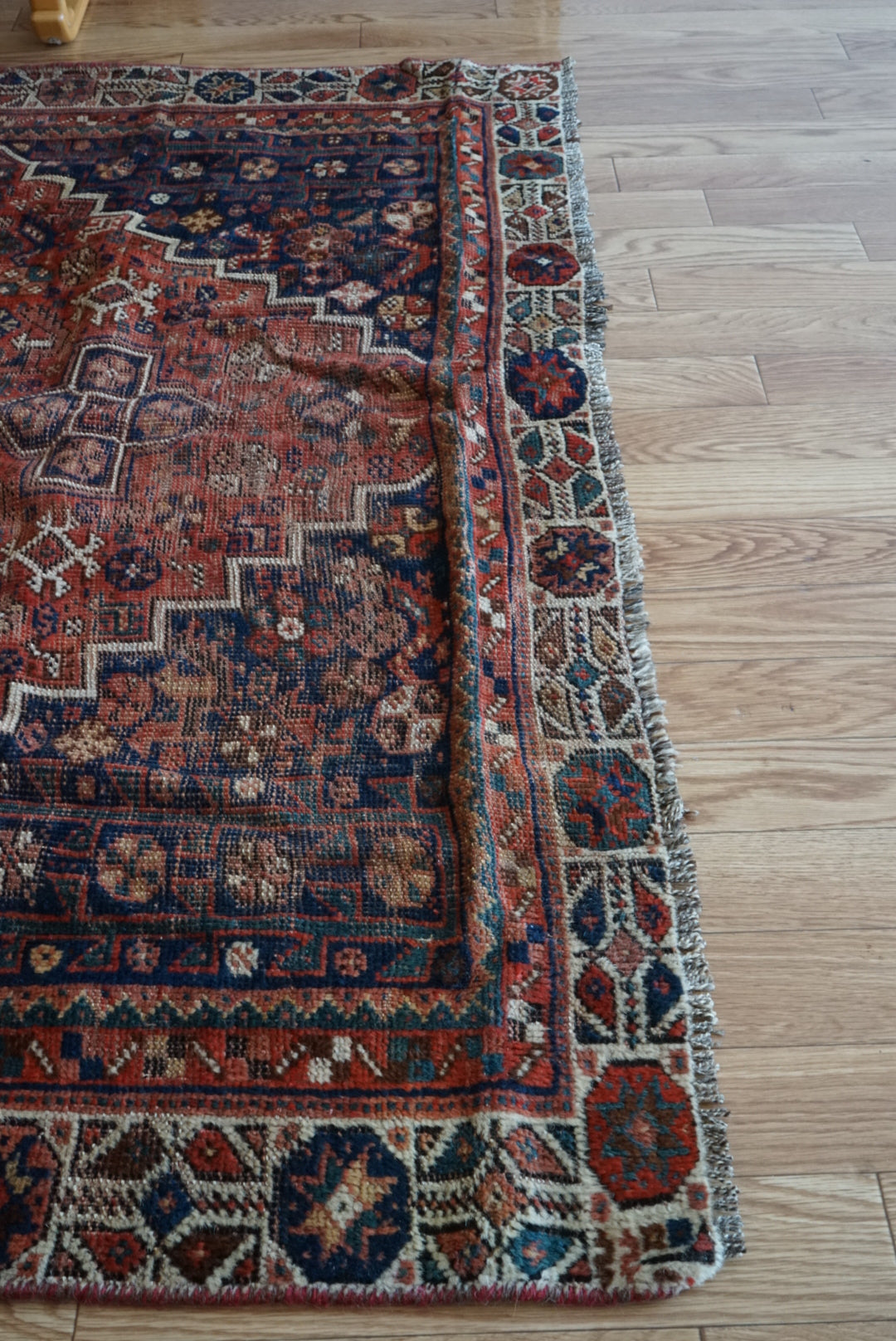 店頭販売 Afghanistan Old Persia Design 1930年代 179.5 × 140.5 cm  No.AF2535 / 国内送料無料・羊毛手織り絨毯