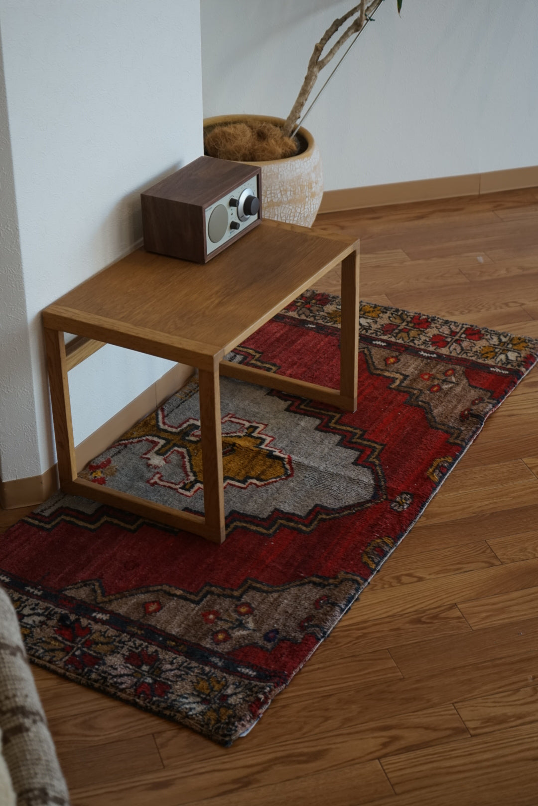Türkiye Old Isparta Medallion Red , BlueGlay 1970年代 138 × 63 cm No.TR25286