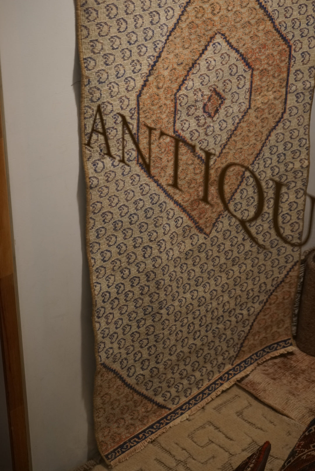 Türkiye Old Oushak Beige Runner 1970年代 169 × 73 cm No.TR25253