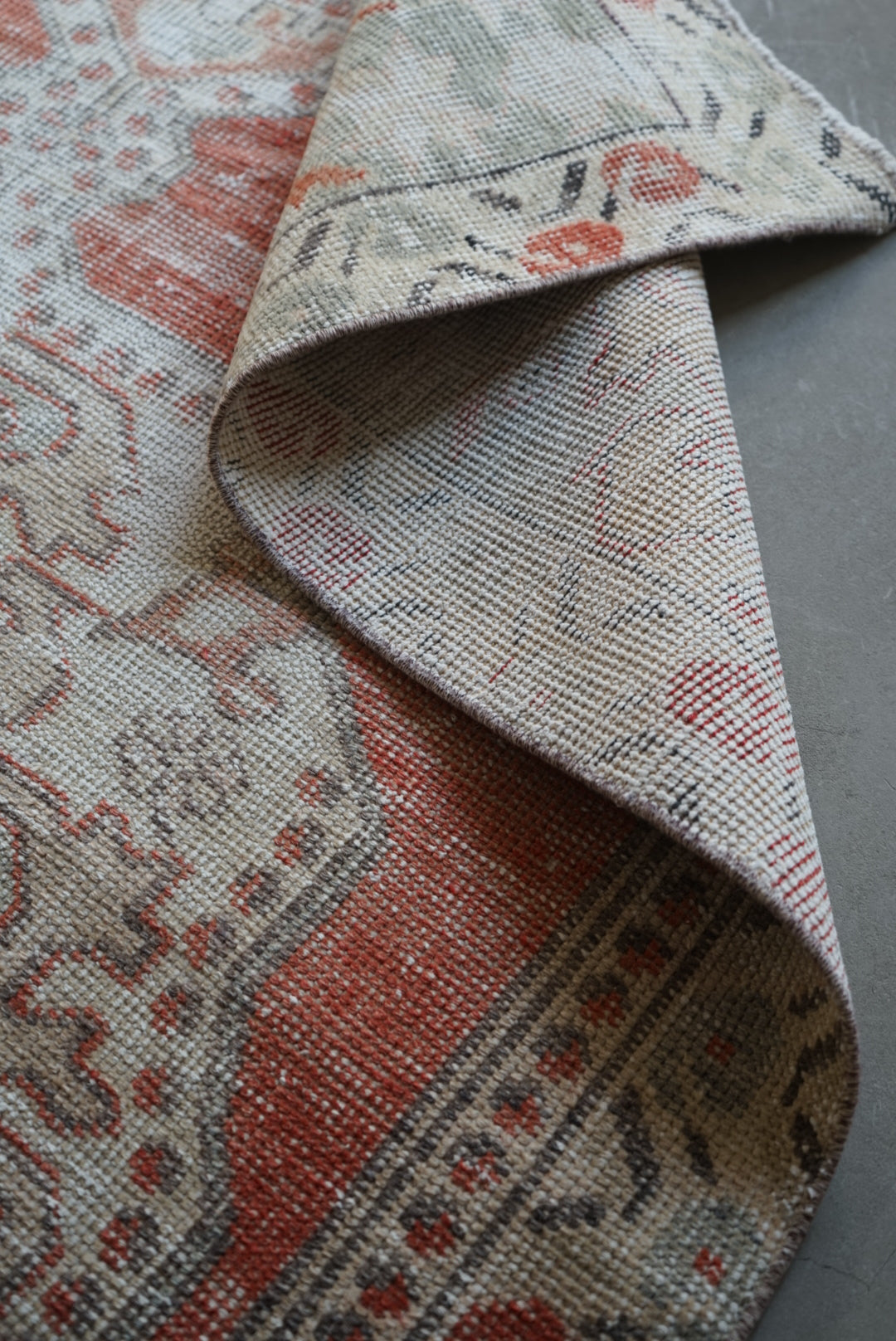 Türkiye Old Avanos Orange , Sage green 1970年代 214 × 132 cm No.TR25262