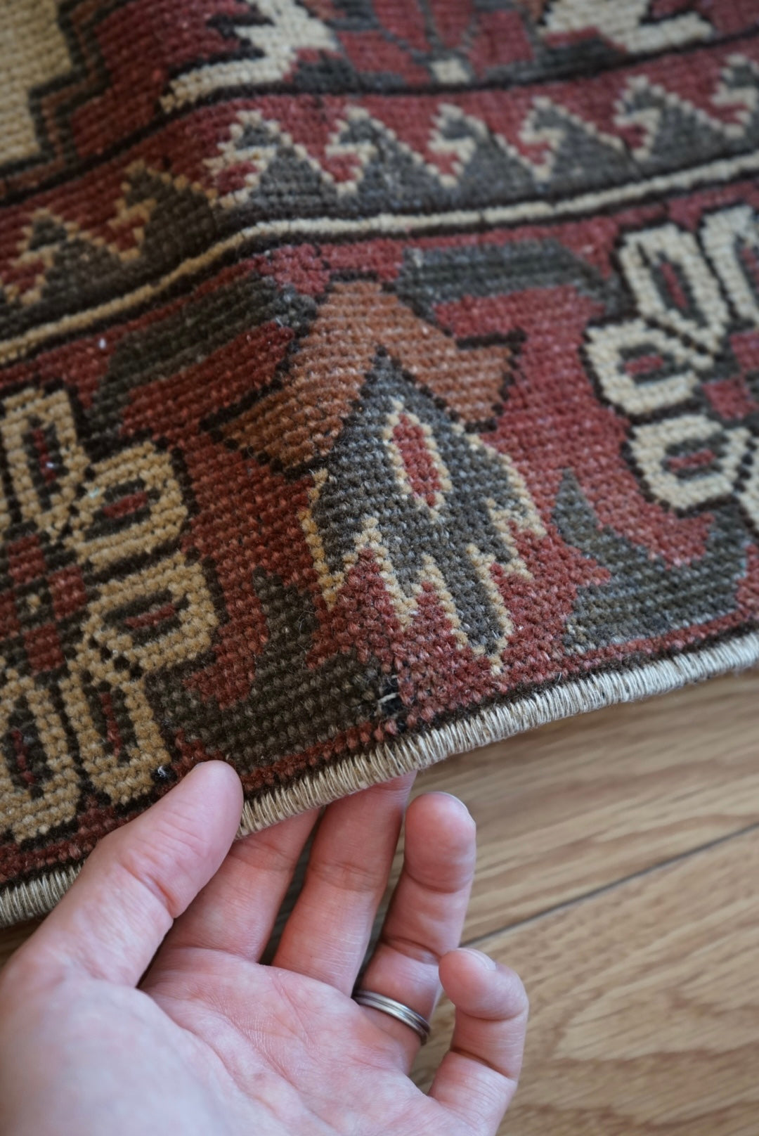 店頭販売 Türkiye Old Oushak Beige , Brown , Green 1970年代 164.5 × 143.5 cm No.TR25429
