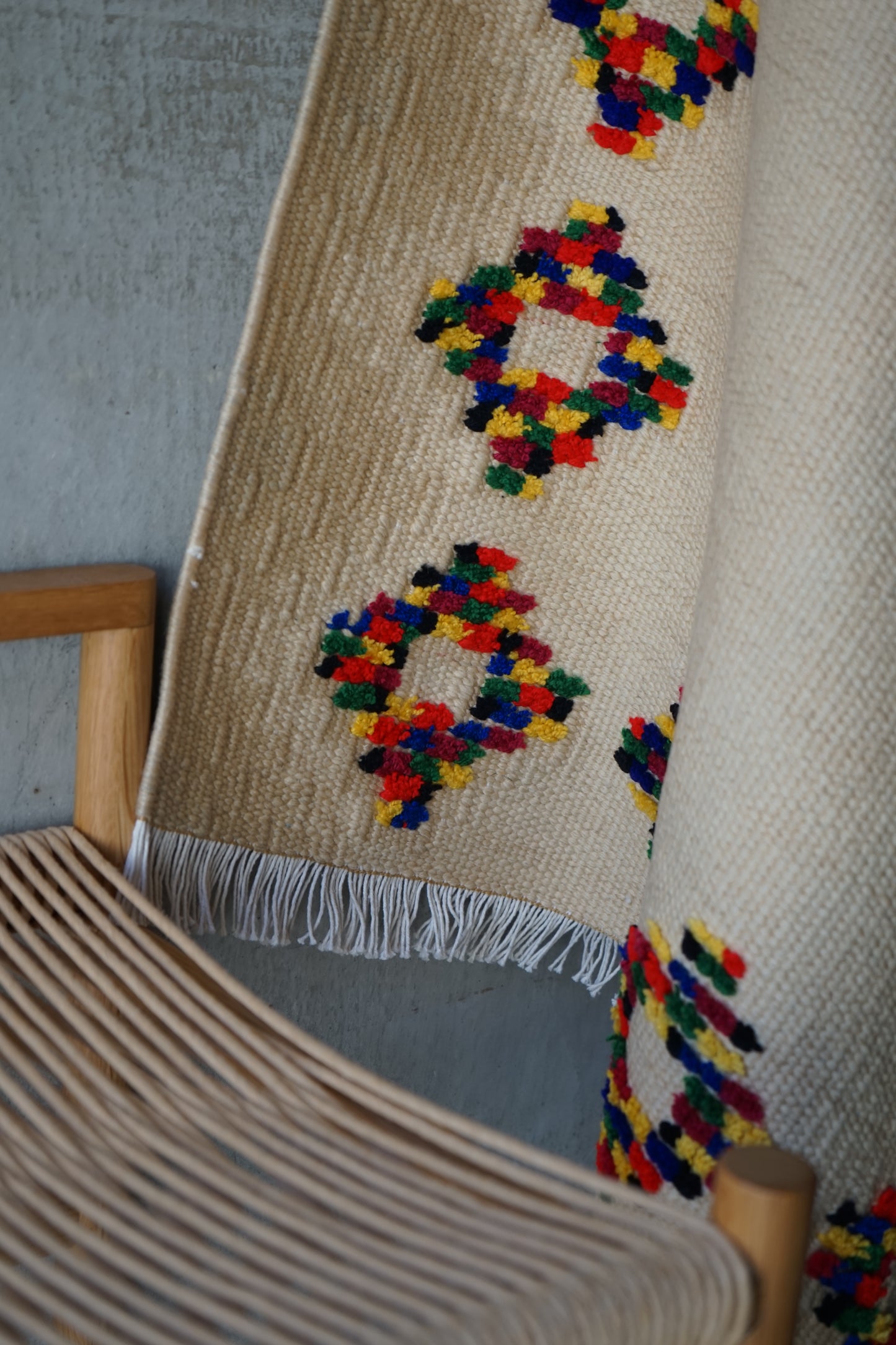 TURKEY VINTAGE KILIM DOT FLOWER 1980年代 125 × 80 cm No.TR25195