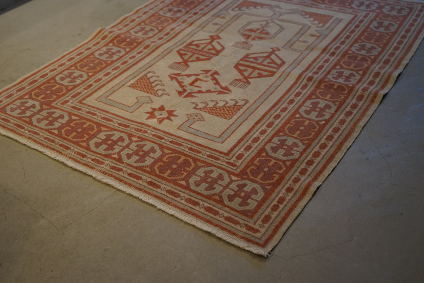 TURKEY OLD KONYA PRAYER RUG 1950年代 125 × 96 cm