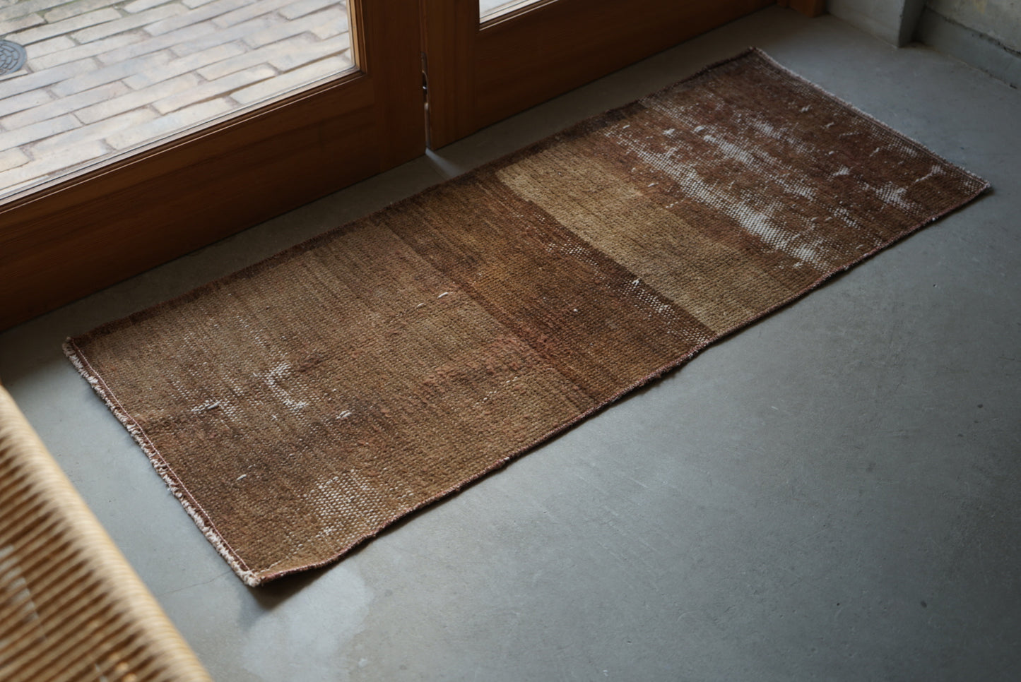 Türkiye Old Oushak Brown Runner size 1970年代 114 × 47 cm No.TR25250