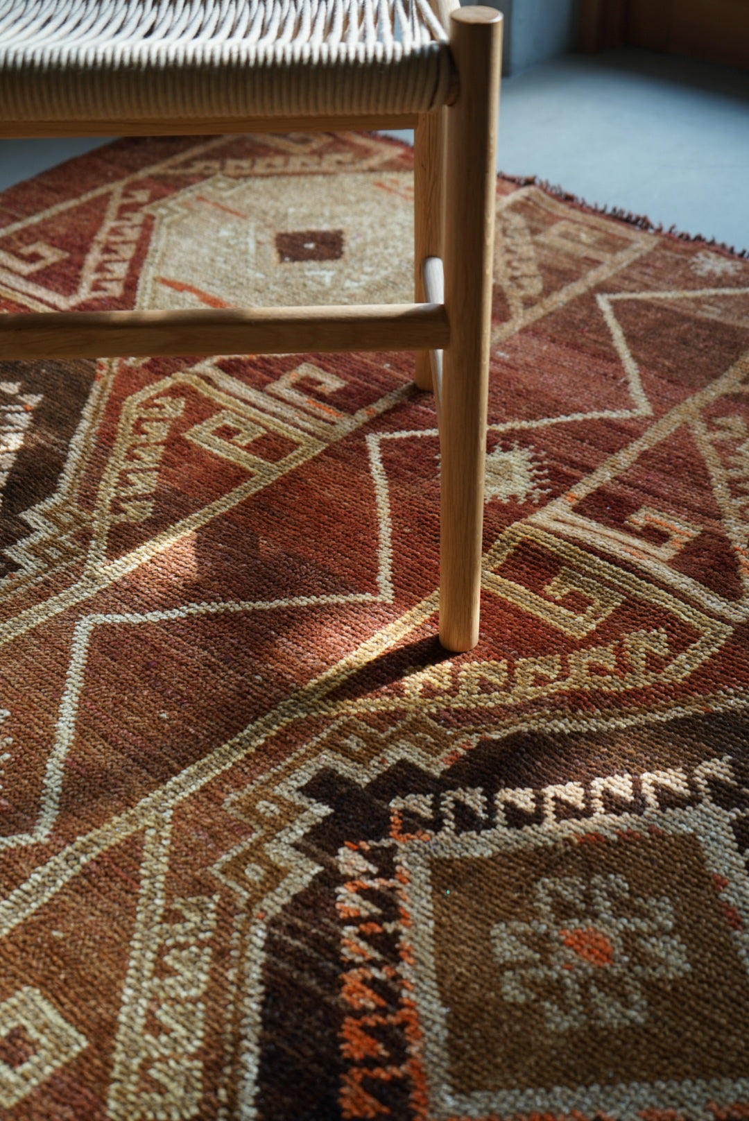 TURKEY VINTAGE ANATORIA BROWN 1980年代 256 × 155 cm No.TR25157