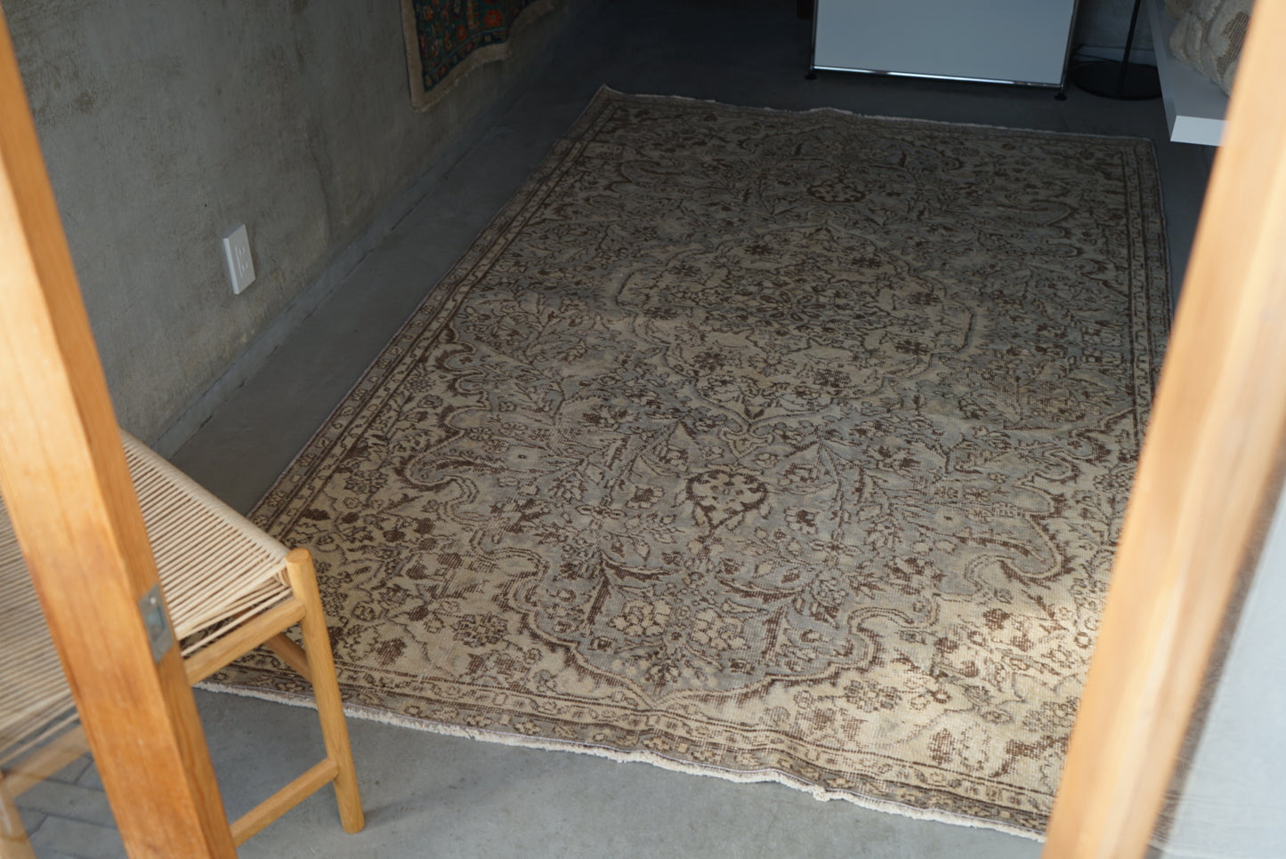 Türkiye Old Isparta Ecru , Gray 1960-1970年代 249 × 158 cm No.TR25265