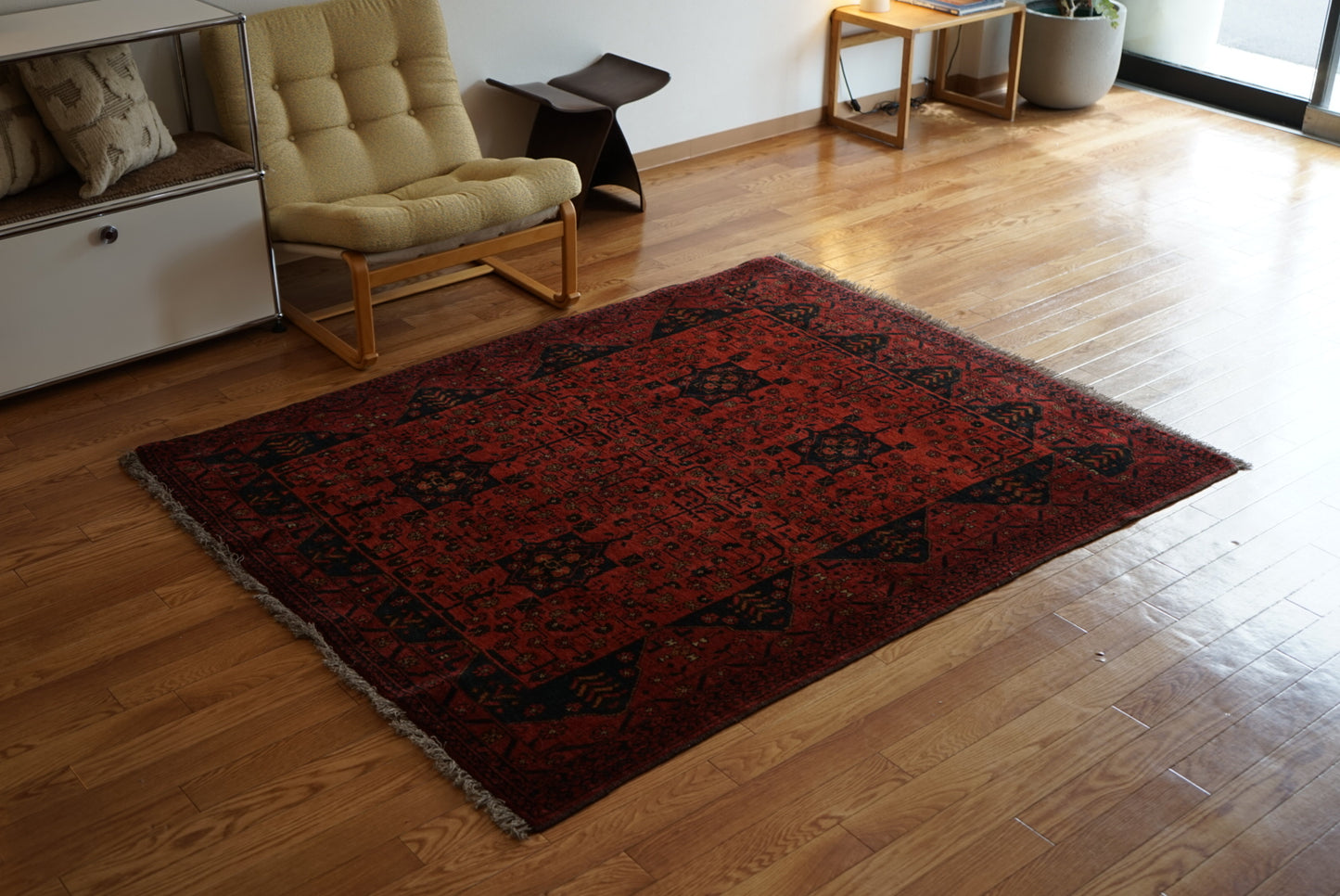 Afghanistan Old Turkmen RichRed 1970年代 177.5 × 142.5 cm No.AF2524