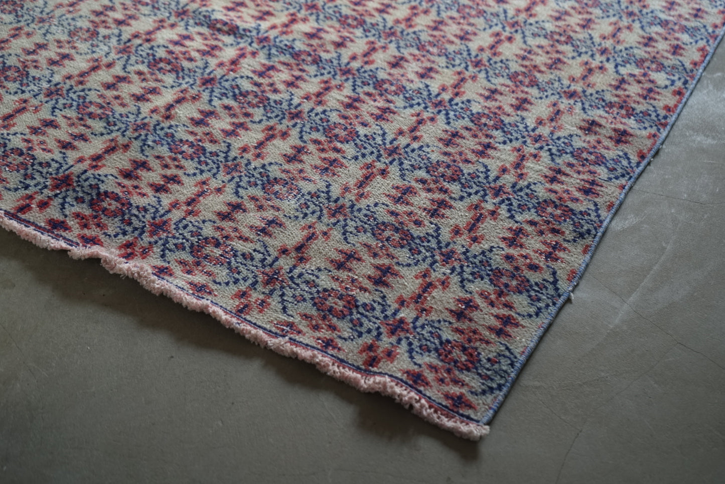 Türkiye Old Isparta Beige , Red , Navy Runner 1970年代 262 × 130 cm No.TR25263