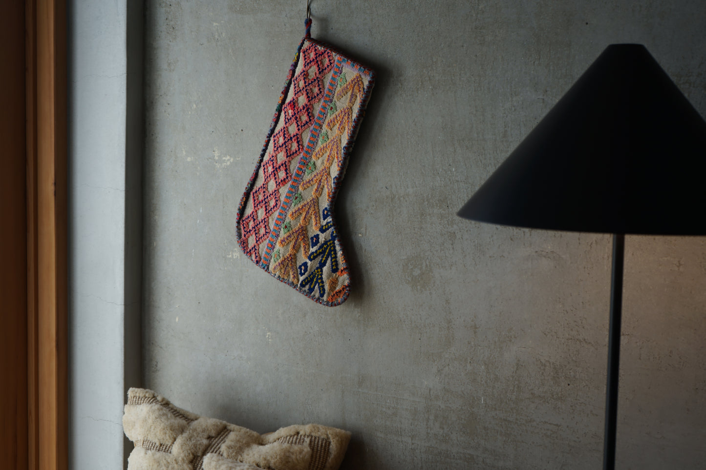 IRAN OLD-ANTIQUE CHRISTMAS SANTA SOCKS 39 × 25 cm NO.41