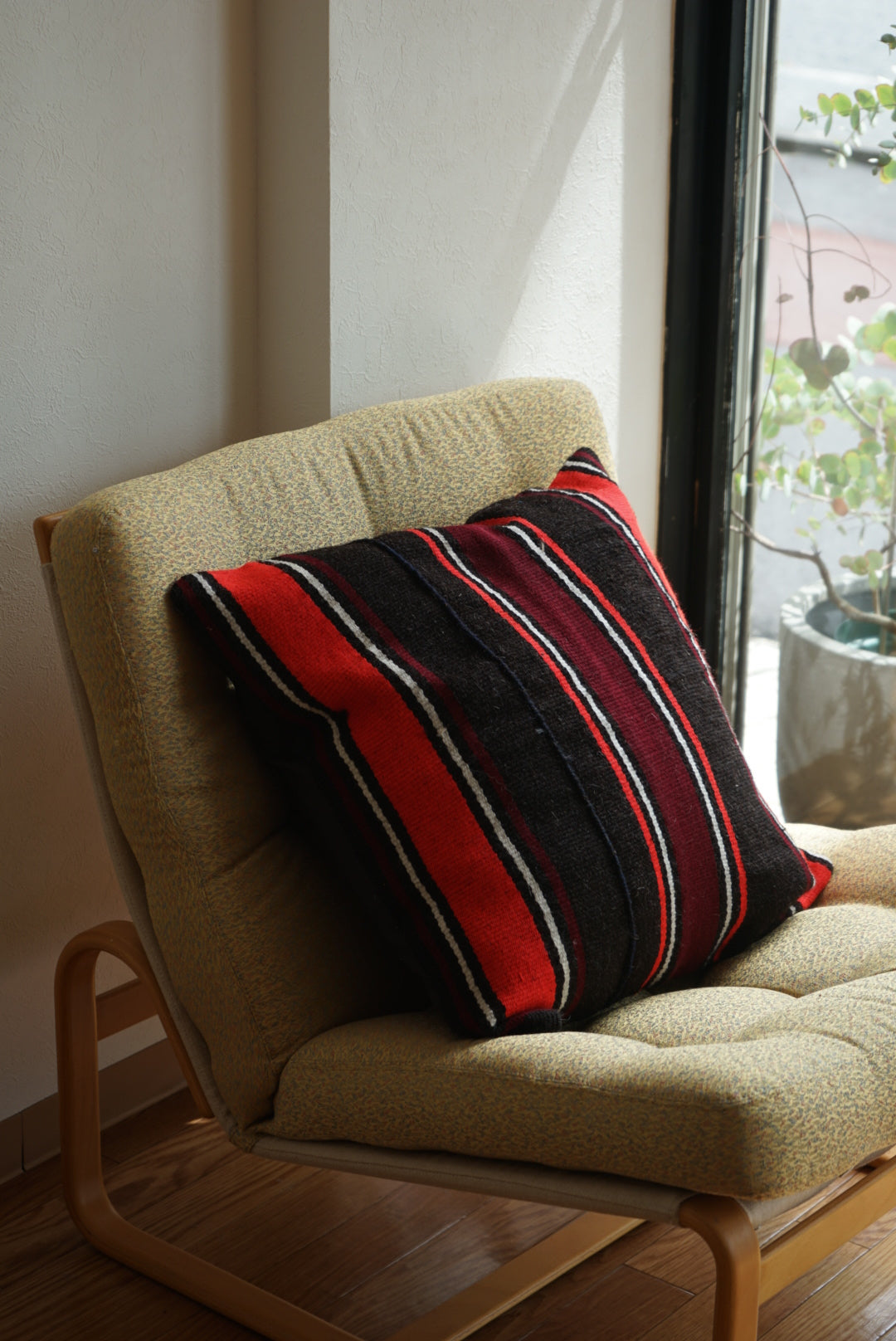 Türkiye Old Kilim Cushion Cover Black , Red 52 × 51 cm No.TR25433