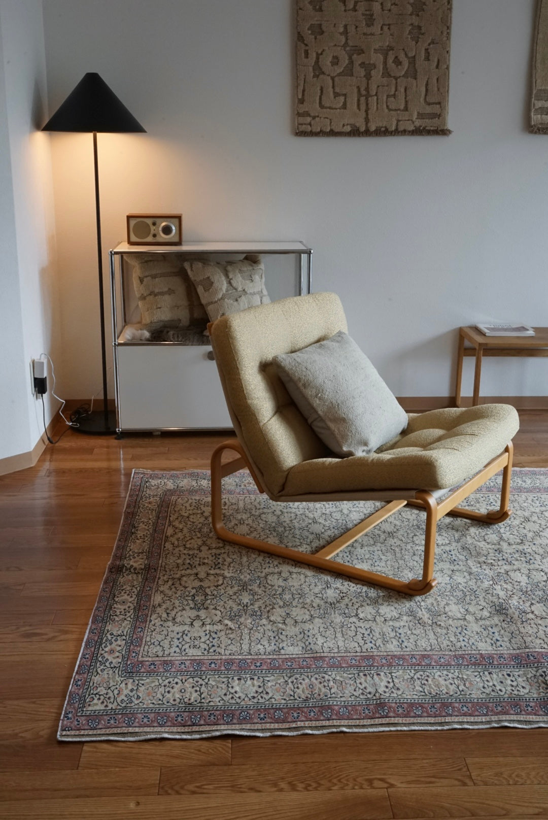Türkiye Old Kayseri Beige , Rose 1960年代 218 × 150 cm No.TR25494 / 国内送料無料