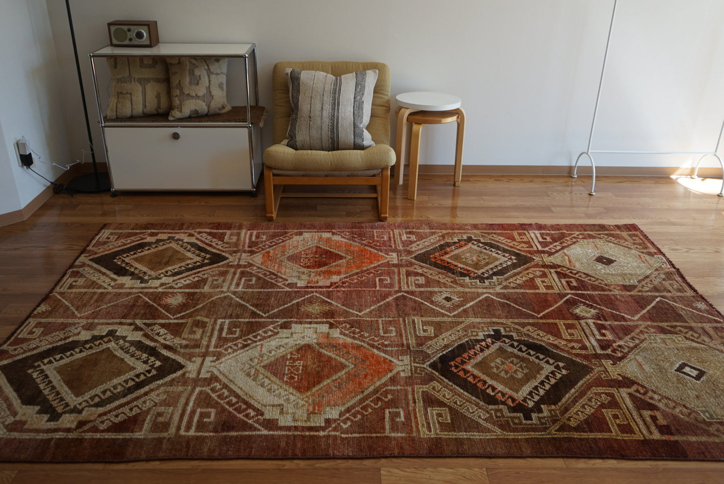 TURKEY VINTAGE ANATORIA BROWN 1980年代 256 × 155 cm No.TR25157