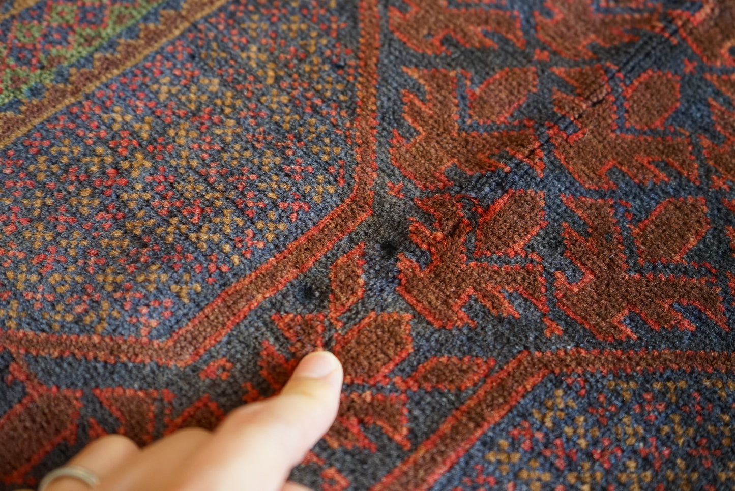 Afghanistan Old Baluch Prayer Rug 1970年代 155 × 100 cm  No.AF2541 / 国内送料無料・羊毛手織り絨毯