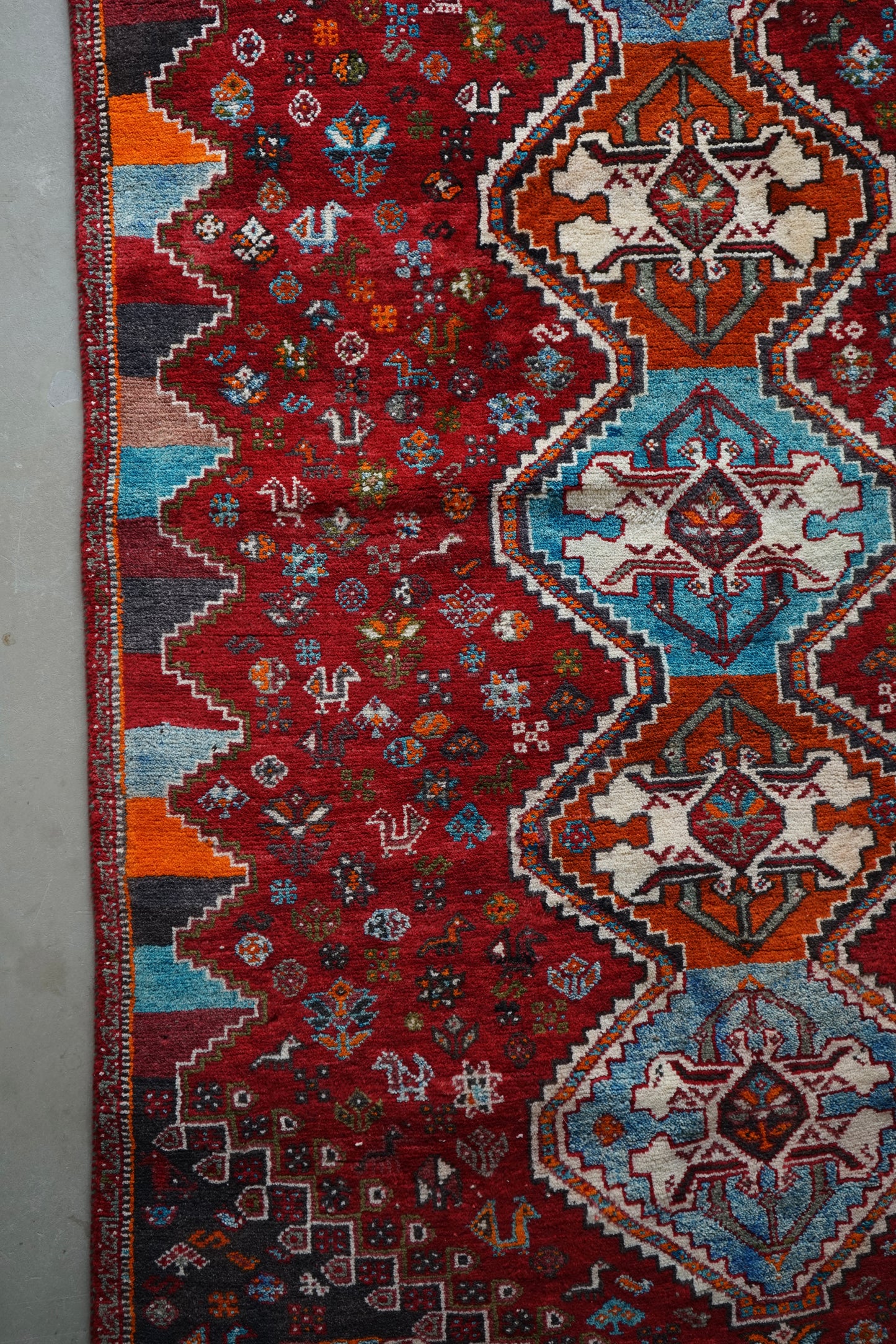 IRAN OLD SHIRAZ QASHQAI 1970年代 195 × 112 cm / 6'4" × 3'6" ft