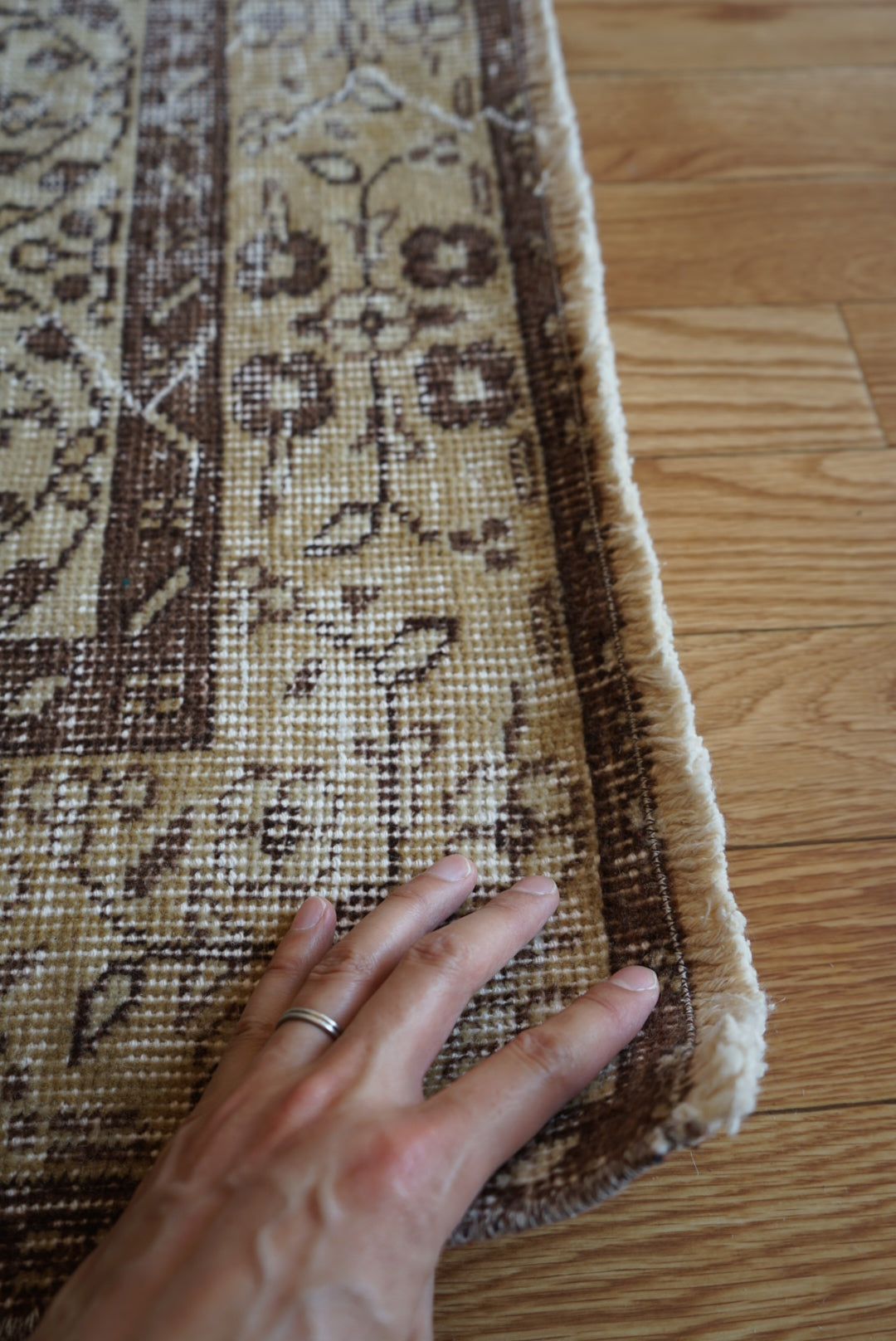 Türkiye Old Isparta Goldenbeige , Brown 1970年代 263 × 162 cm No.TR25404