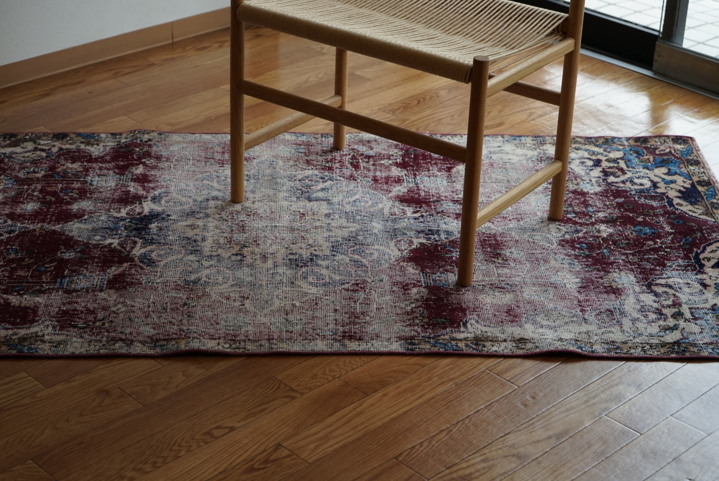 Türkiye Old Isparta Wine Red 1970年代 202 × 99 cm No.TR25254