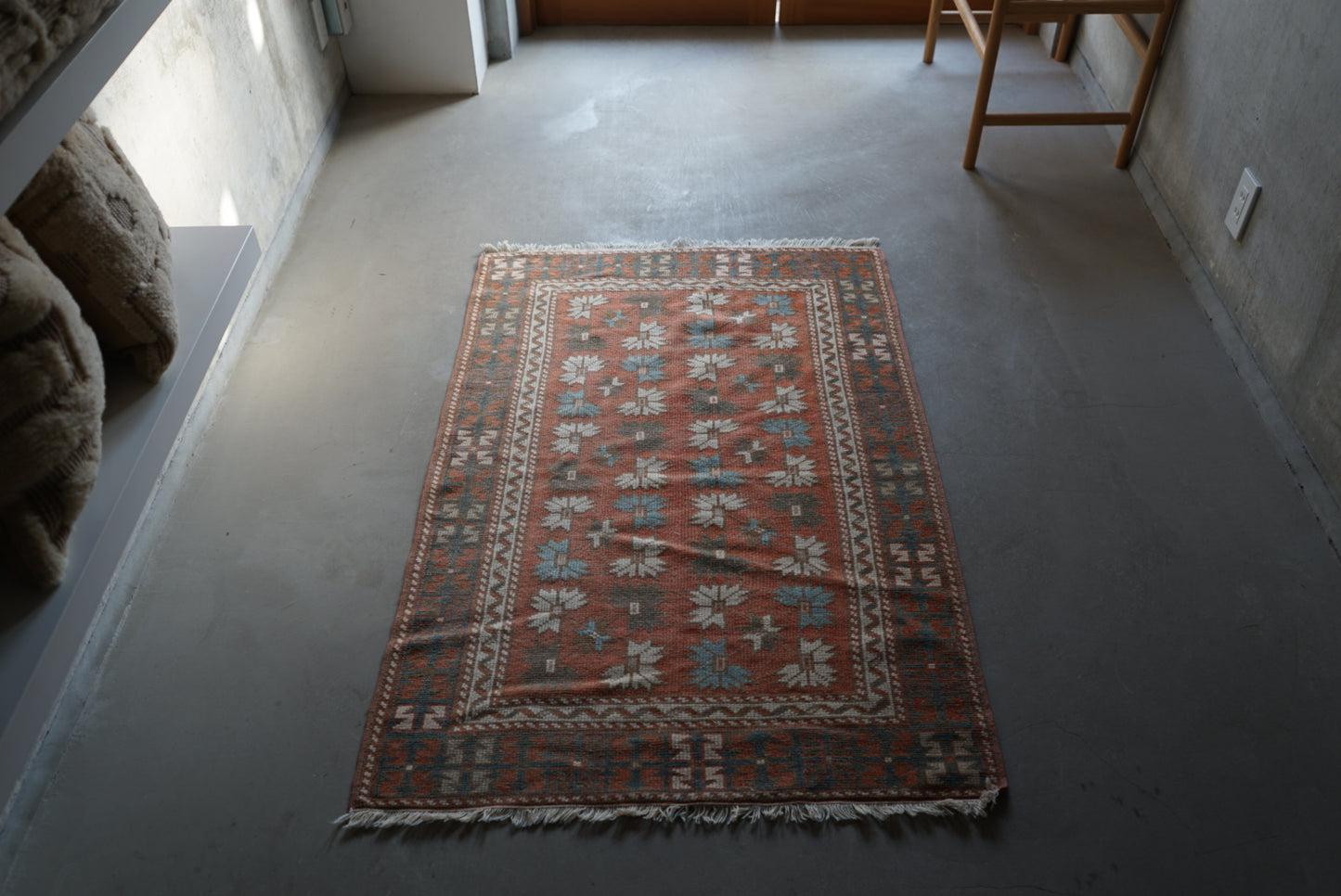 Türkiye Old Oushak Orange 1970-1980年代 133 × 89 cm No.TR25261