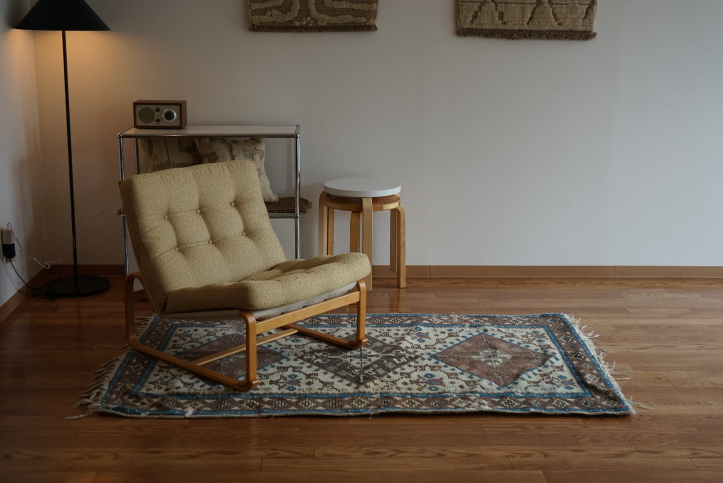 Türkiye Old Oushak Shabby Beige 1960年代 197 × 97 cm No.TR25341
