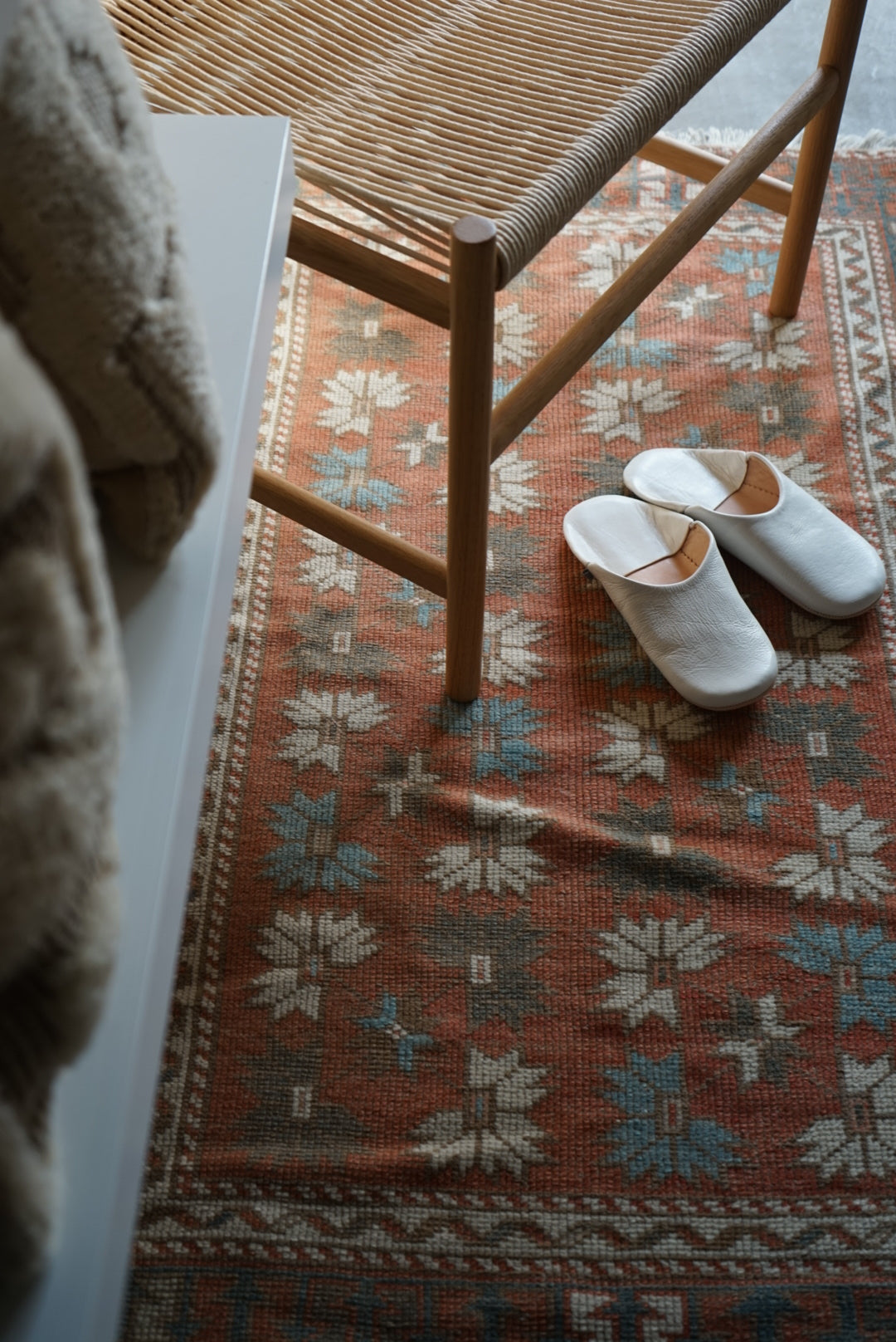 Türkiye Old Oushak Orange 1970-1980年代 133 × 89 cm No.TR25261