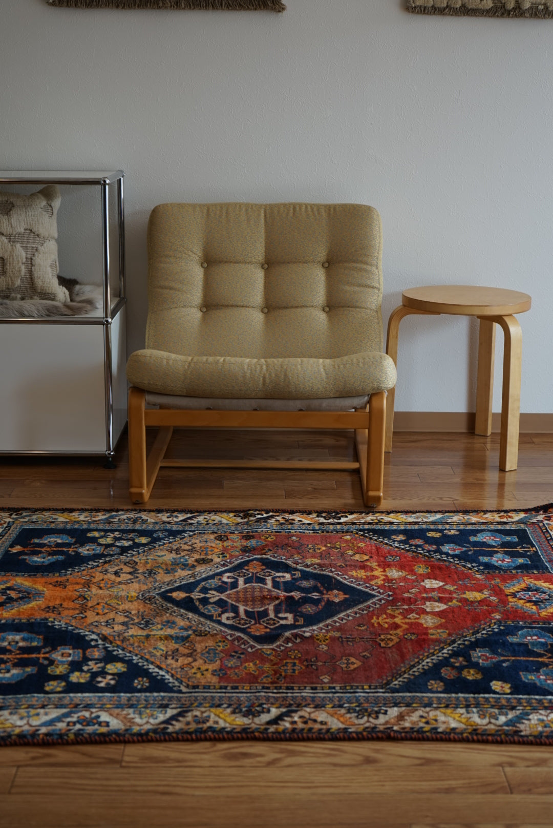 店頭販売 IRAN ANTIQUE QASHQAI BOLVALDI 1860年代 136 × 108 cm / 4'4" × 3'5" ft