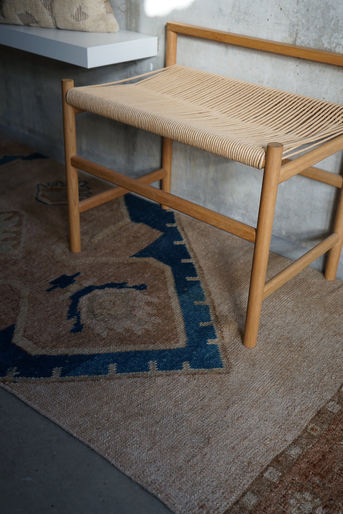 Türkiye Old Oushak Beige Runner Size 1970年代 223 × 83 cm No.TR25223