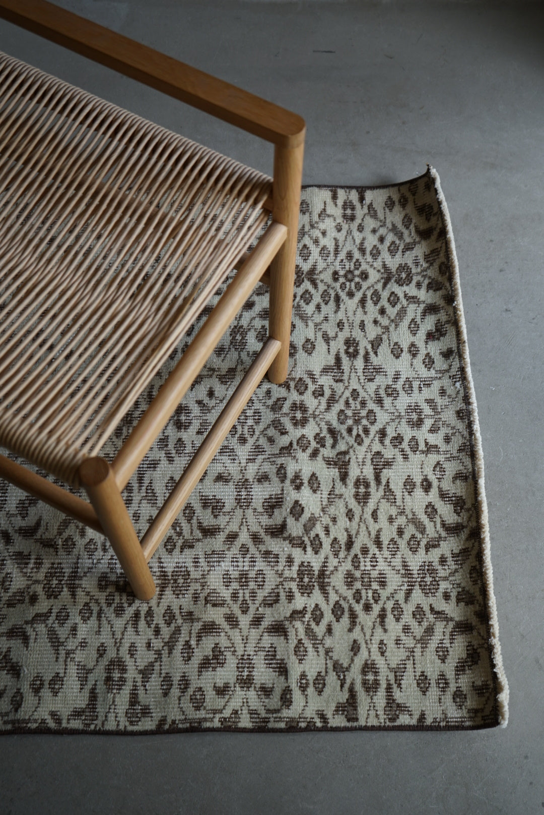 TURKEY OLD ISPARTA BROWN MINT RUNNER 1970年代 195 × 84 cm No.TR25136