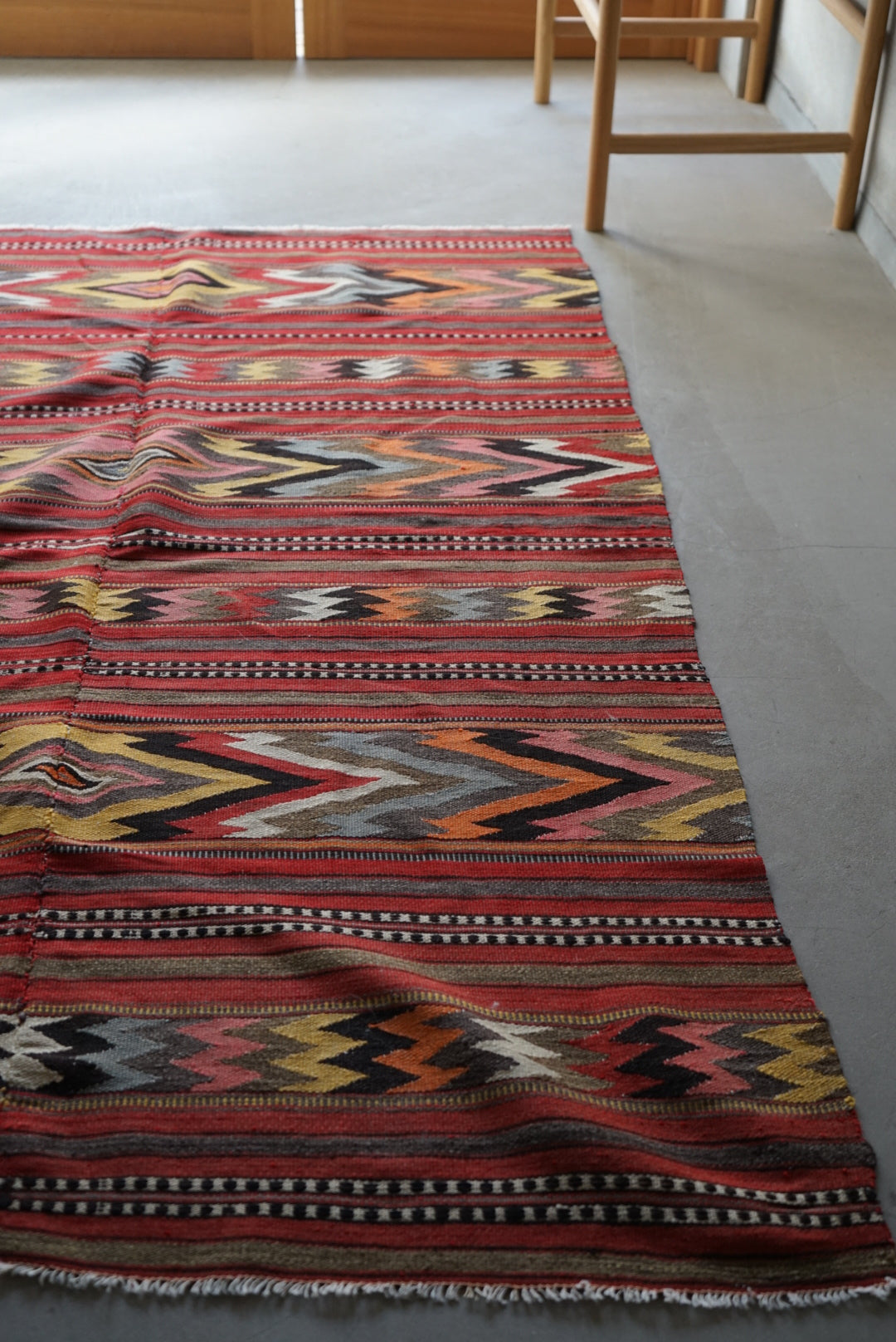 TURKEY BALKAN OLD KILIM 1950-1960年代 159 × 116 cm