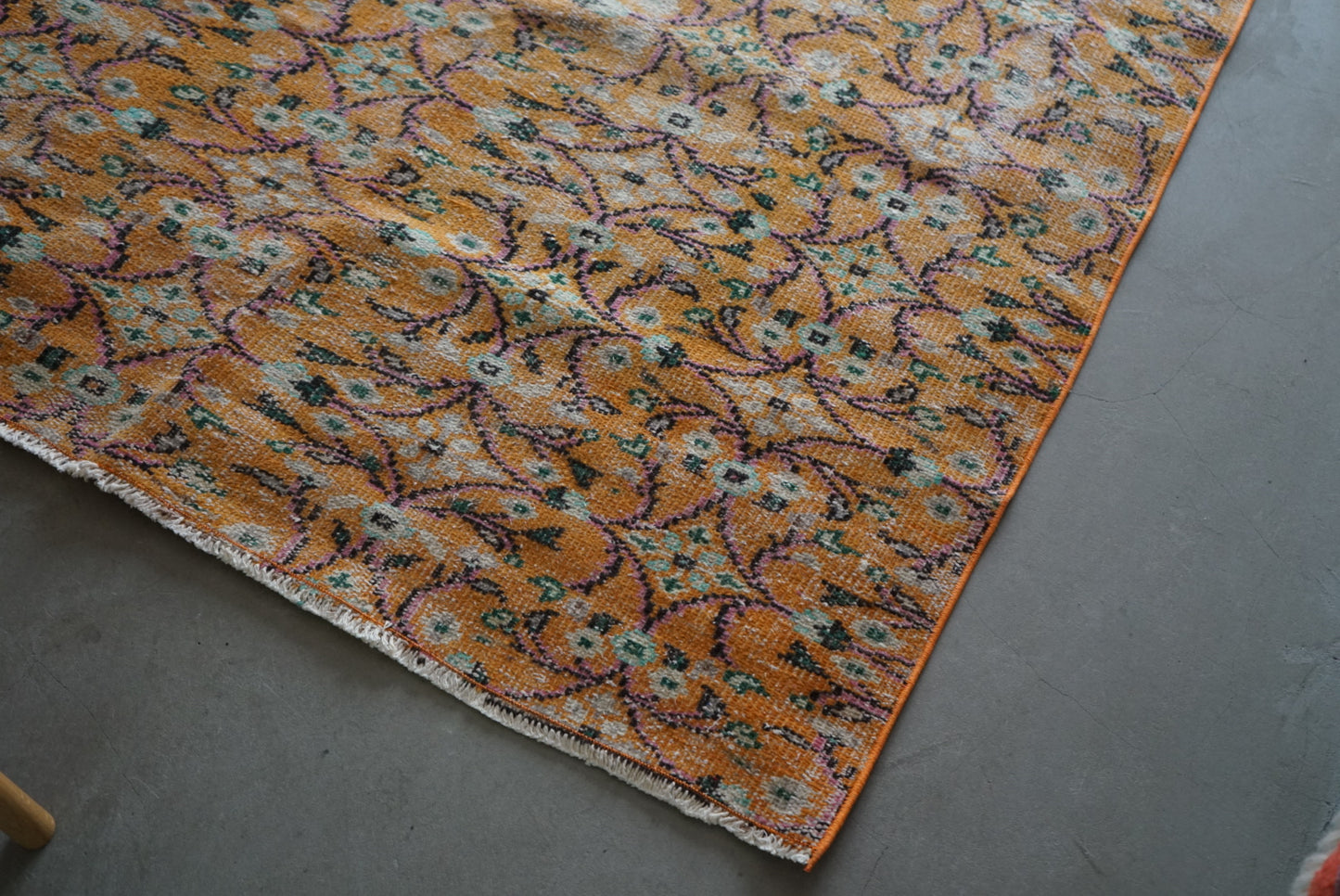 TURKEY OLD ISPARTA CALLOT ORANGE 1970年代 232 × 140 cm No.TR25149