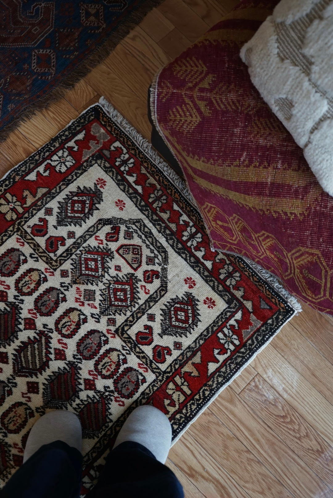 Türkiye Old Anatolia Kid's Prayer rug "Armond" 1960年代 92 × 78 cm No.TR25322