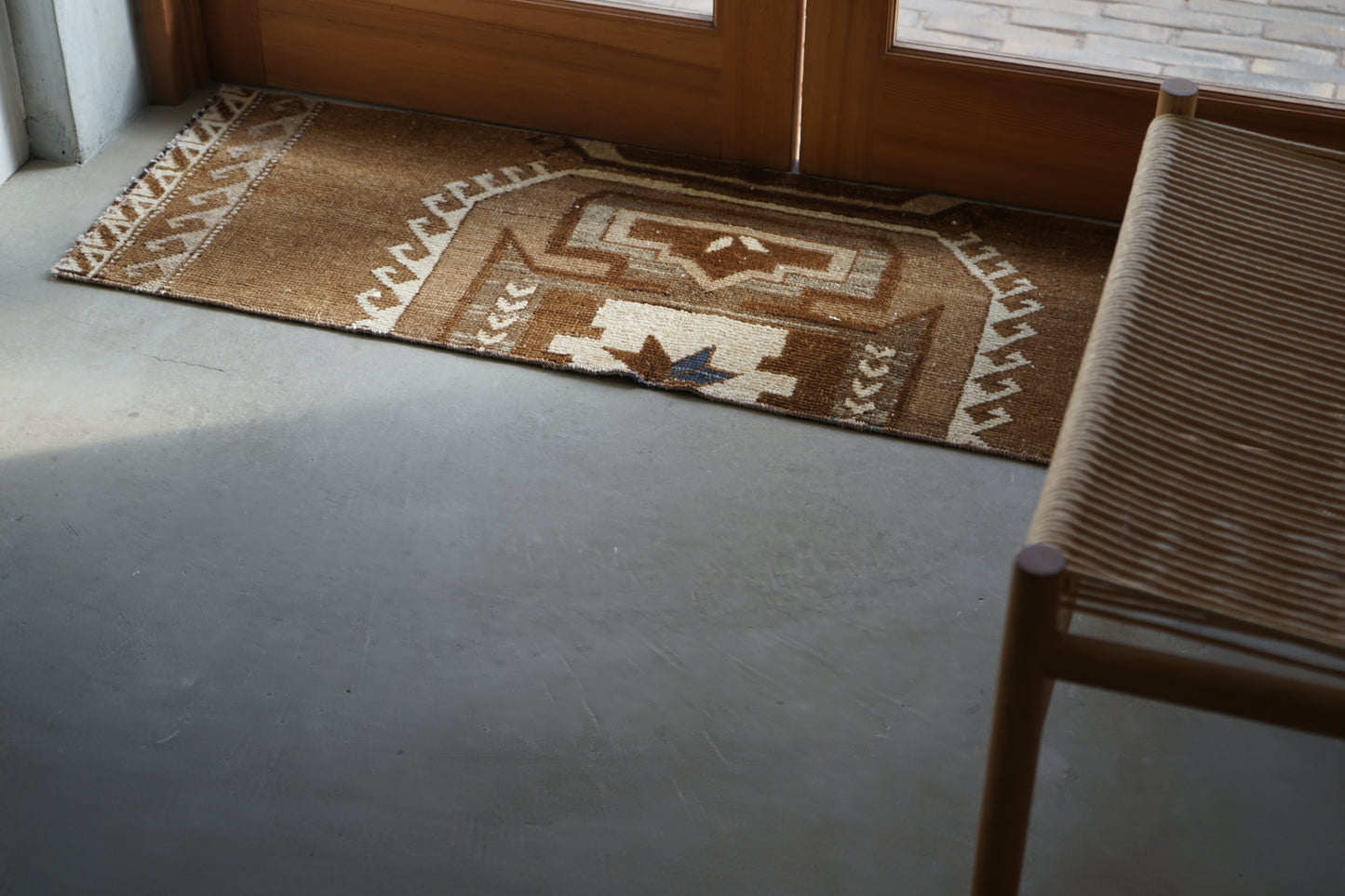 TURKEY OLD BROWN RUNNER SMALL SIZE 1970年代 130 × 43 cm No.TR25218