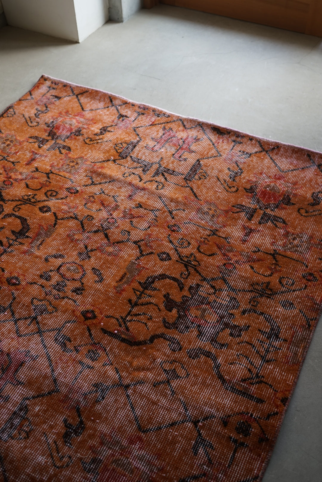 Türkiye Old Isparta Orange Over Dye 1970年代 202 × 113 cm No.TR25260