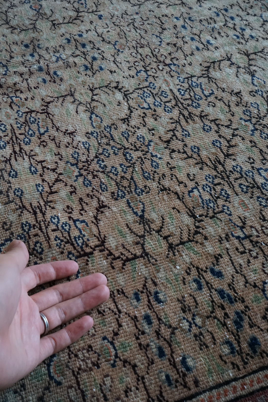 Türkiye Old Kayseri Beige , Rose 1960年代 218 × 150 cm No.TR25494 / 国内送料無料