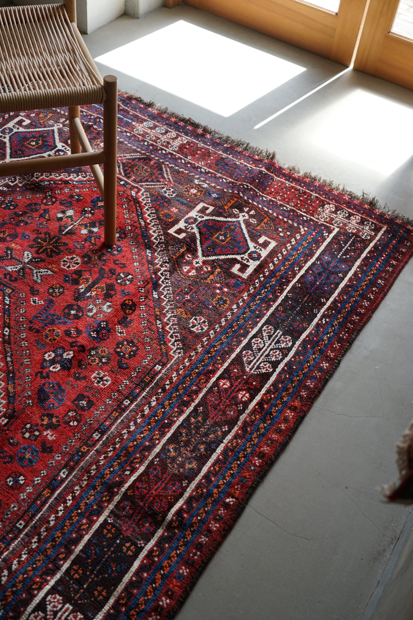 店頭販売 IRAN ANTIQUE SHIRAZ QASHQAI 1860年代 222 × 148 cm