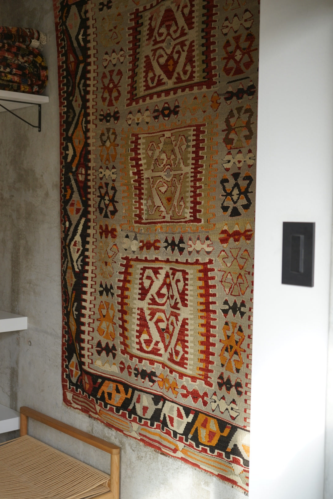 TURKEY KAYSERI OLD KILIM 1950-1960年代 159 × 116 cm