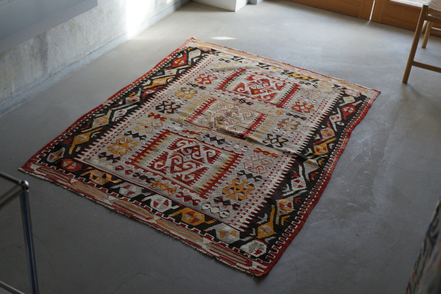 TURKEY KAYSERI OLD KILIM 1950-1960年代 159 × 116 cm