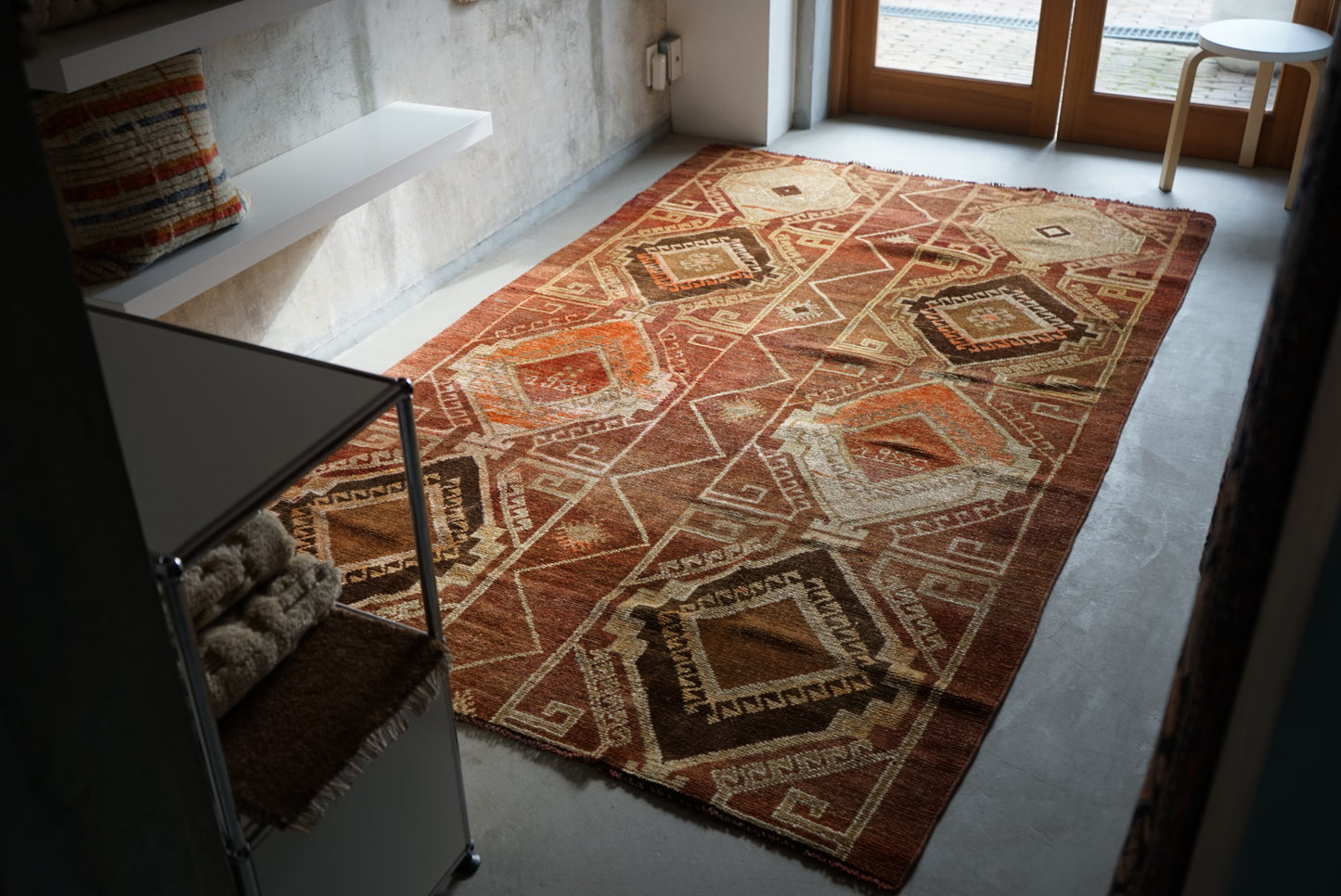 TURKEY VINTAGE ANATORIA BROWN 1980年代 256 × 155 cm No.TR25157