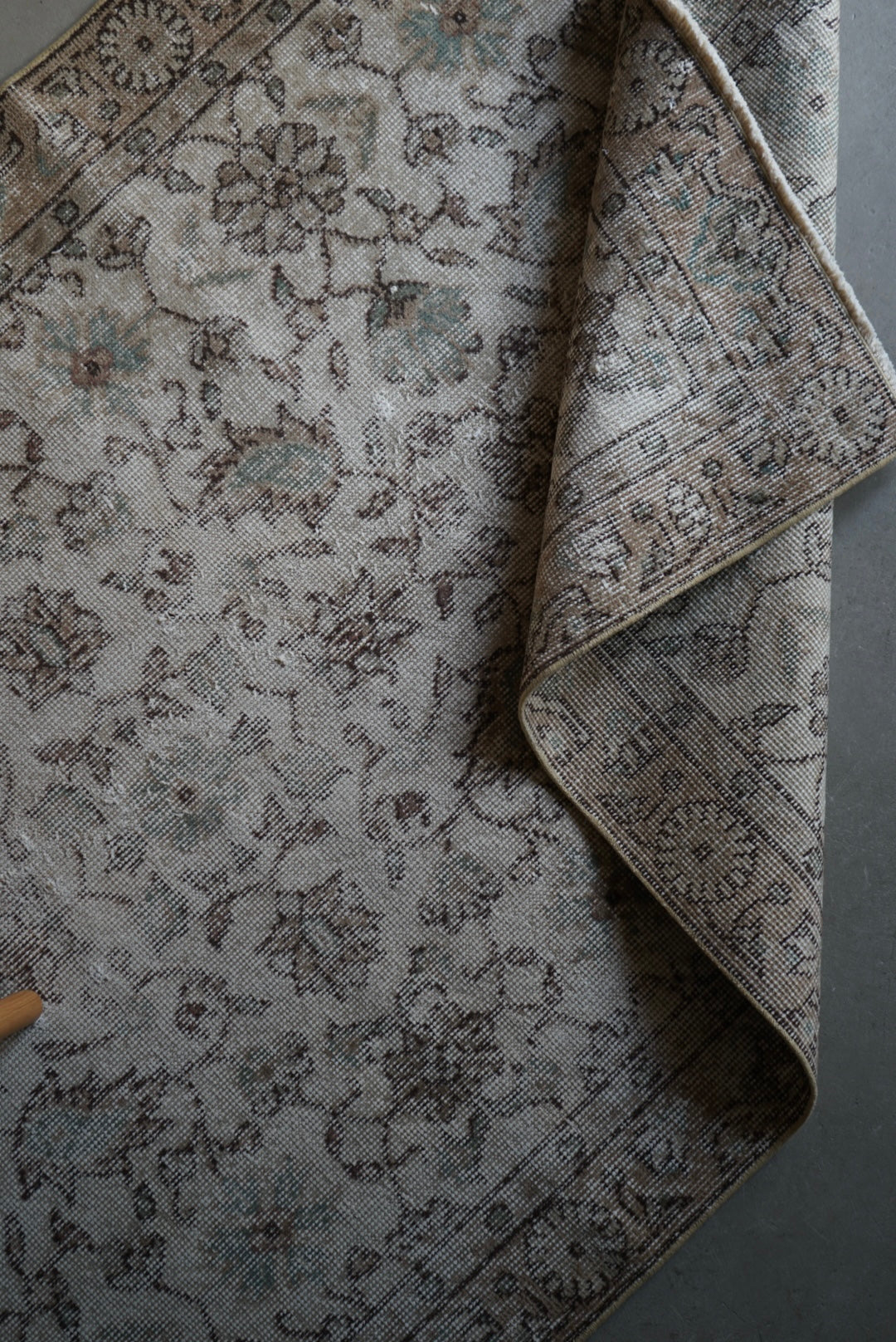 Türkiye Old Isparta Beige , Ice Blue 1970年代 203 × 110 cm No.TR25251