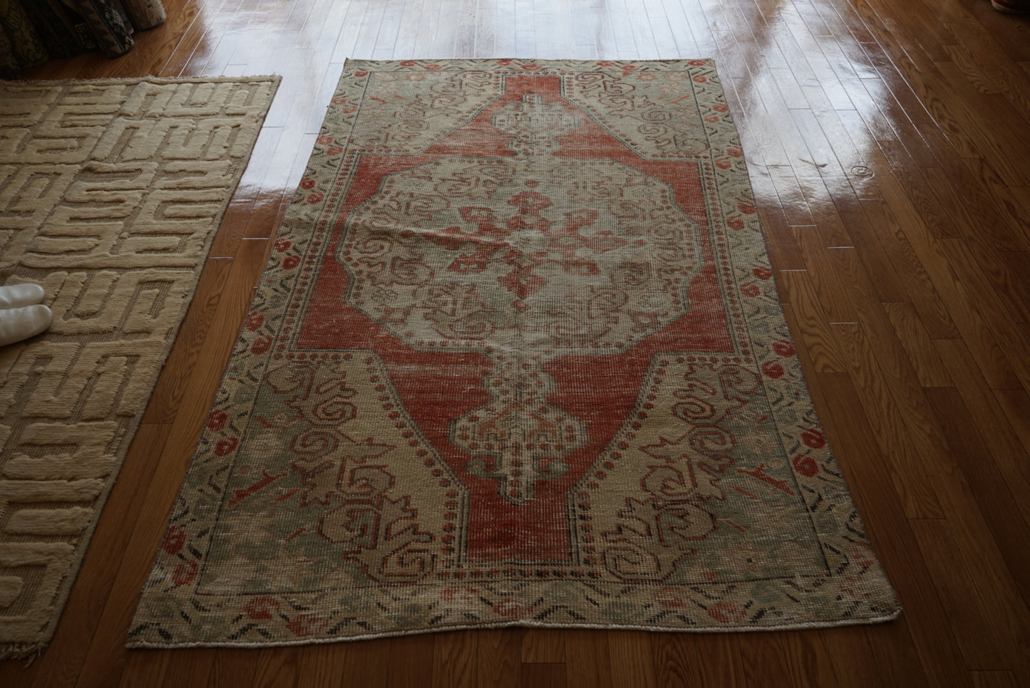 Türkiye Old Avanos Orange , Sage green 1970年代 214 × 132 cm No.TR25262