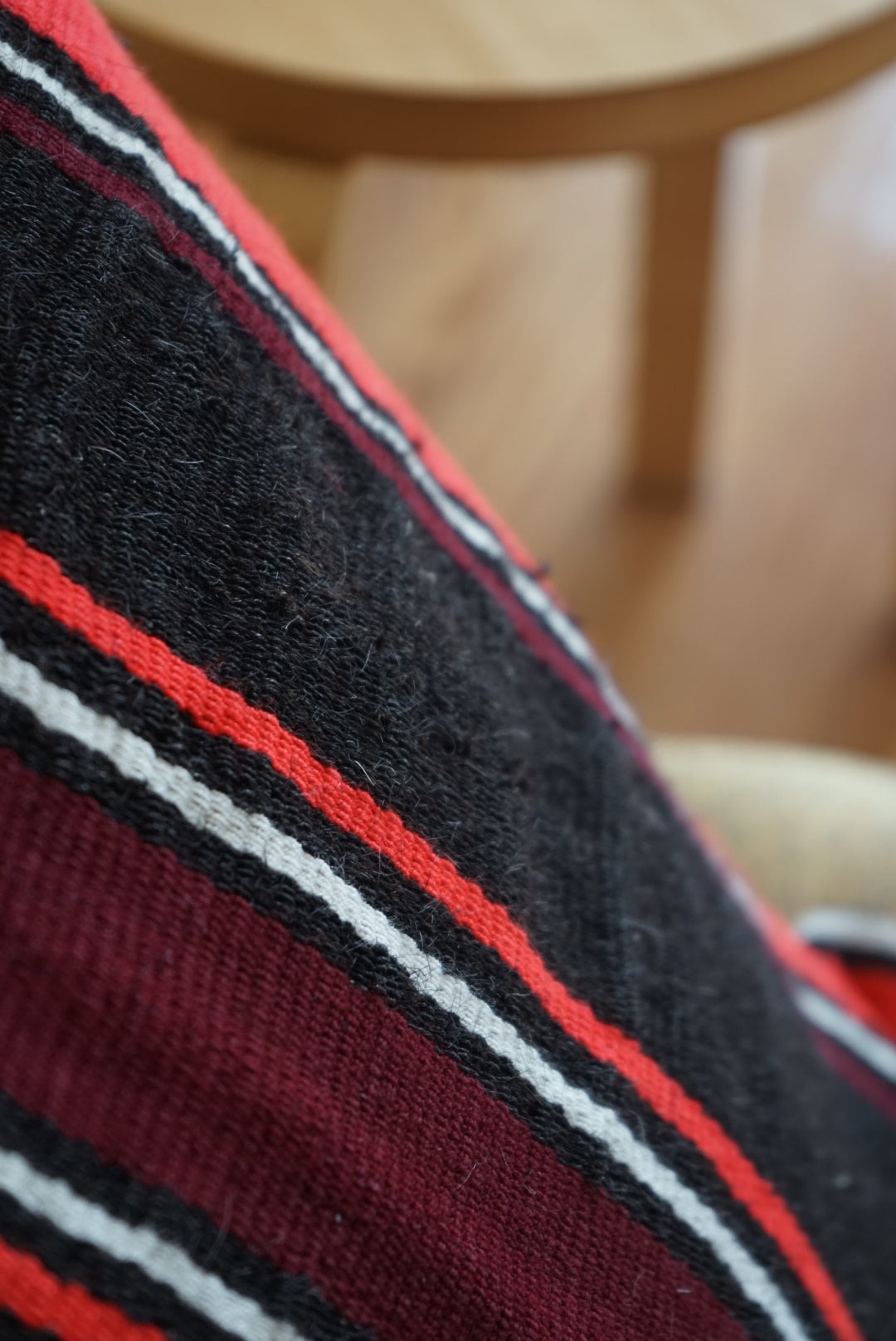 Türkiye Old Kilim Cushion Cover Black , Red 52 × 51 cm No.TR25433