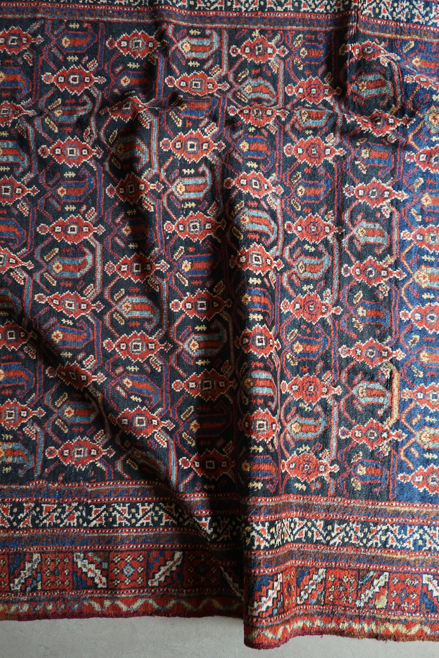 店頭販売 Iran Antique Afshar Boteh Jegheh Bibi Baft IRAN 1770-1790年代 197 × 138 cm