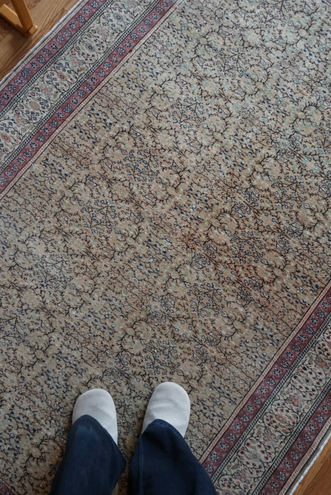 Türkiye Old Kayseri Beige , Rose 1960年代 218 × 150 cm No.TR25494 / 国内送料無料