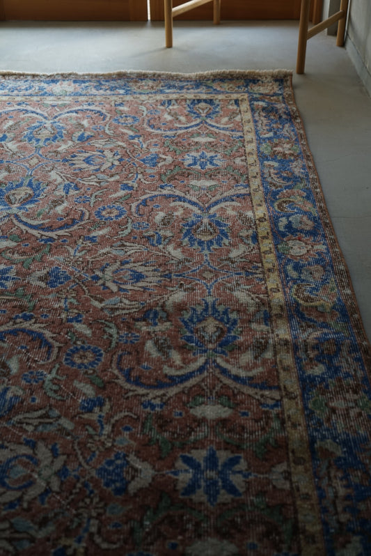 Türkiye Old Isparta Scarlet , Blue 1970年代 242 × 154 cm No.TR25264