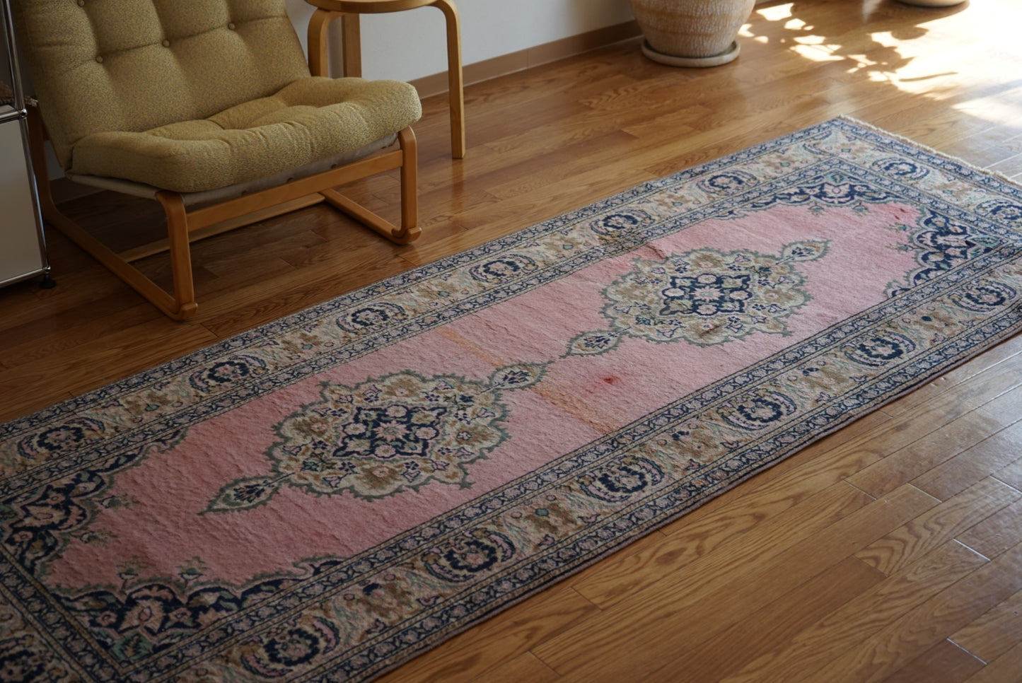 Türkiye Old Kayseri Pink Runner 1950-1960年代 272 × 101 cm