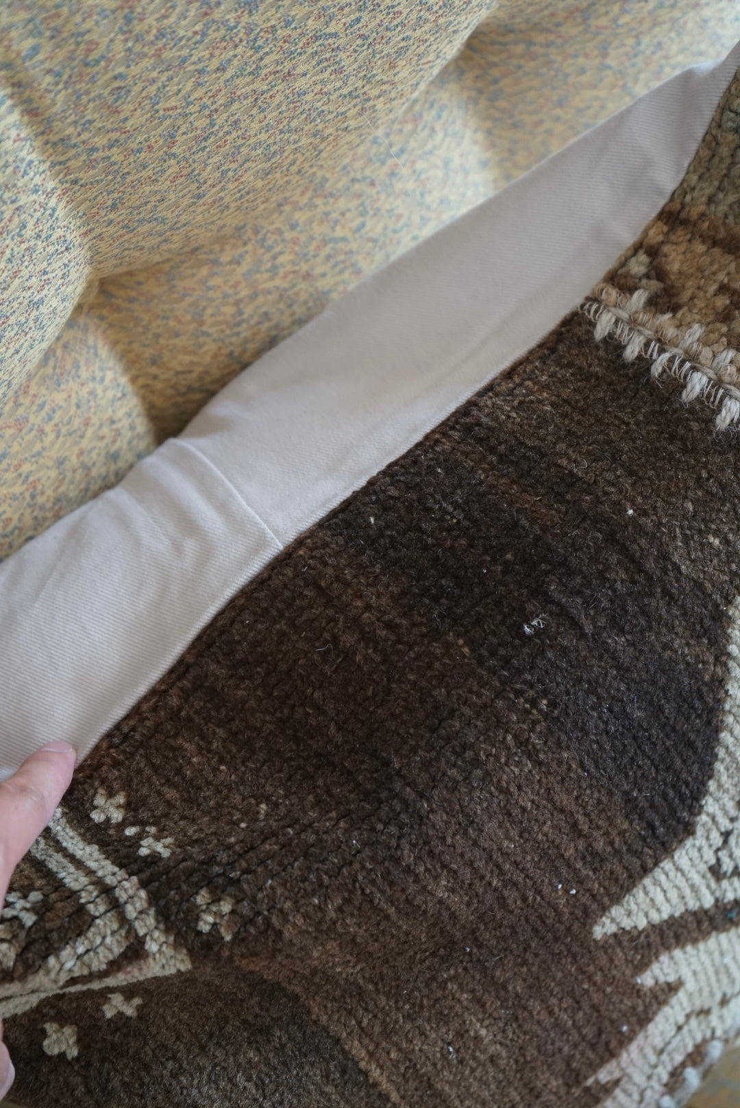 Türkiye Old Cushion Cover Patchwork Beige Brown 50 × 49 cm No.TR25418