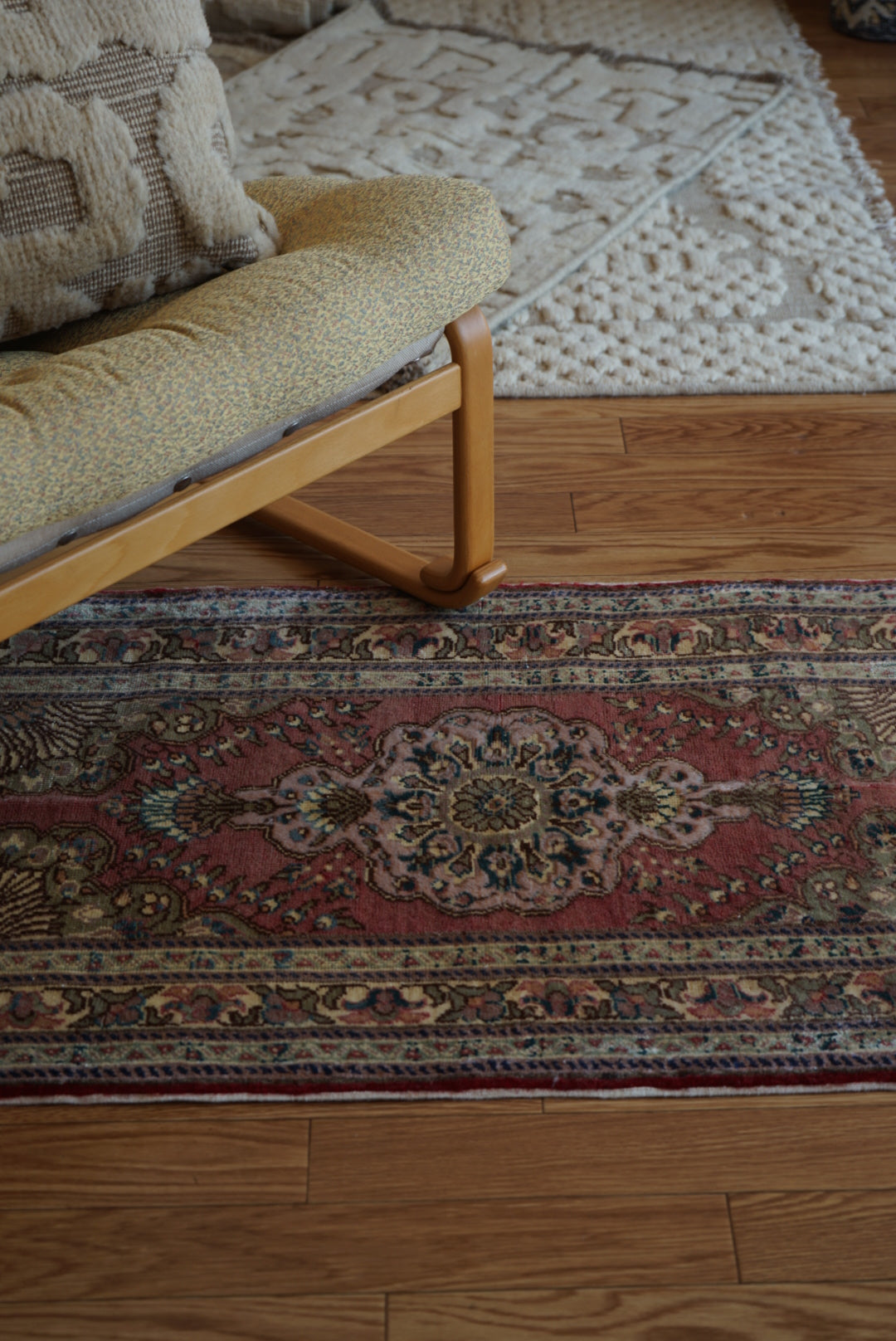 Türkiye Old Kayseri Floral Pink , Beige Doorsize 1960年代 105 × 64 cm No.TR25354
