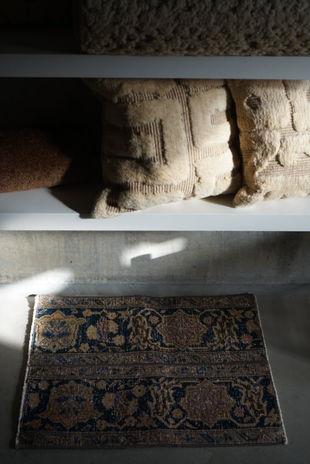 Türkiye Old Oushak Patchwork Indigo 66 × 54 cm No.TR25306