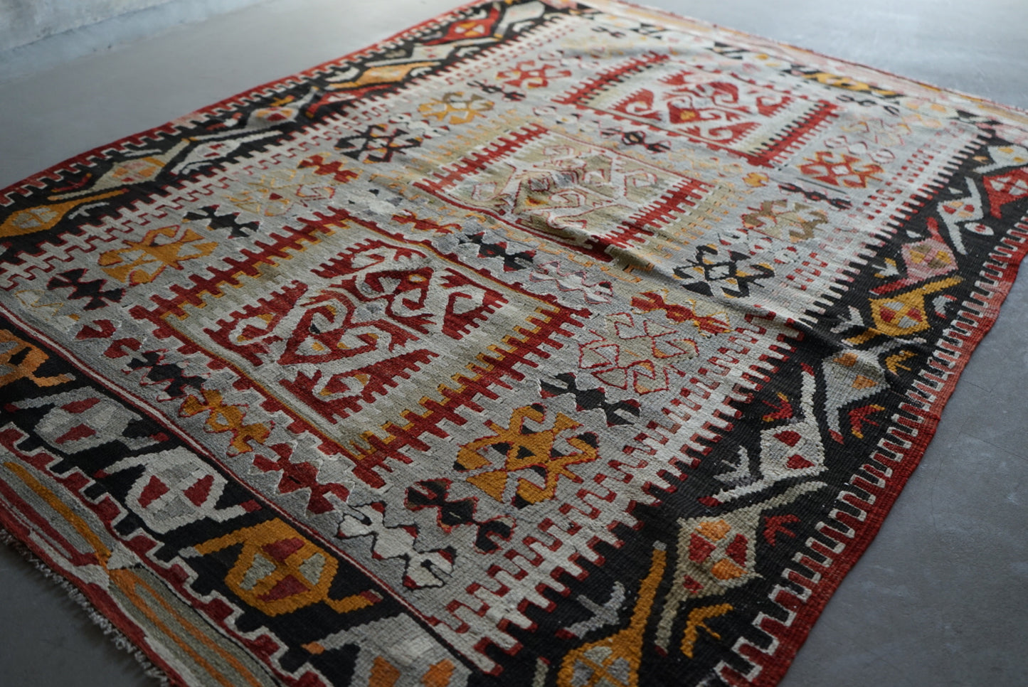 TURKEY KAYSERI OLD KILIM 1950-1960年代 159 × 116 cm