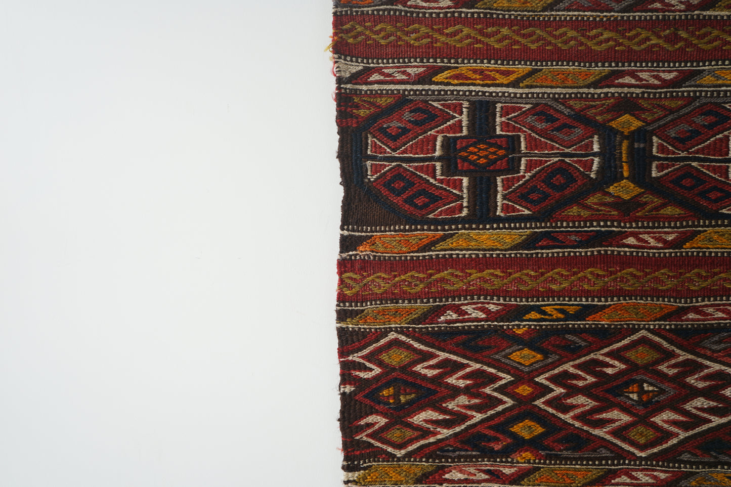 EASTERN TURKEY VINTAGE KURDISTAN KILIM 1965-1970年代 92 × 81 cm