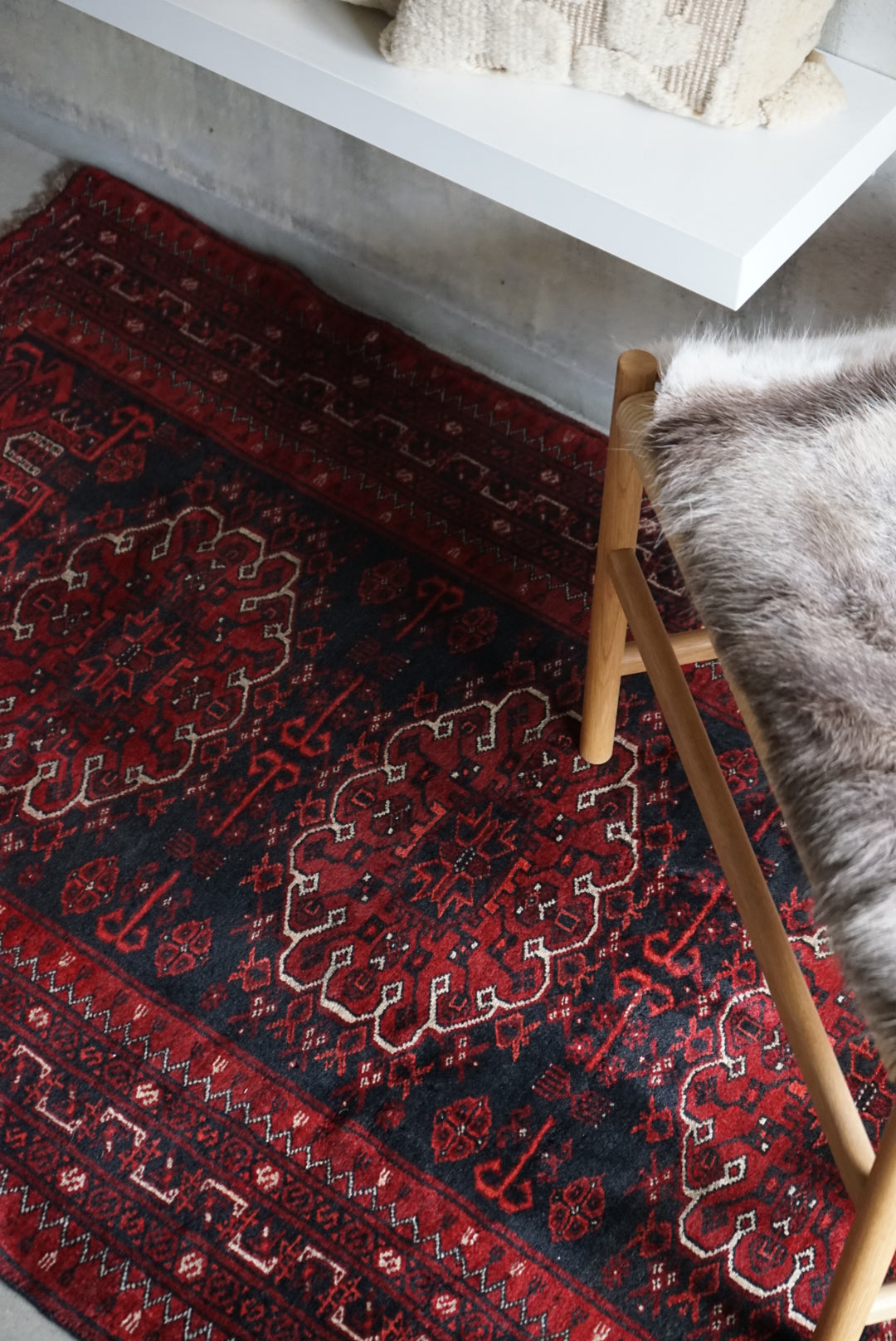 Afghanistan Old Turkmen Rich Black 1960年代 180 × 100 cm No.AF2519